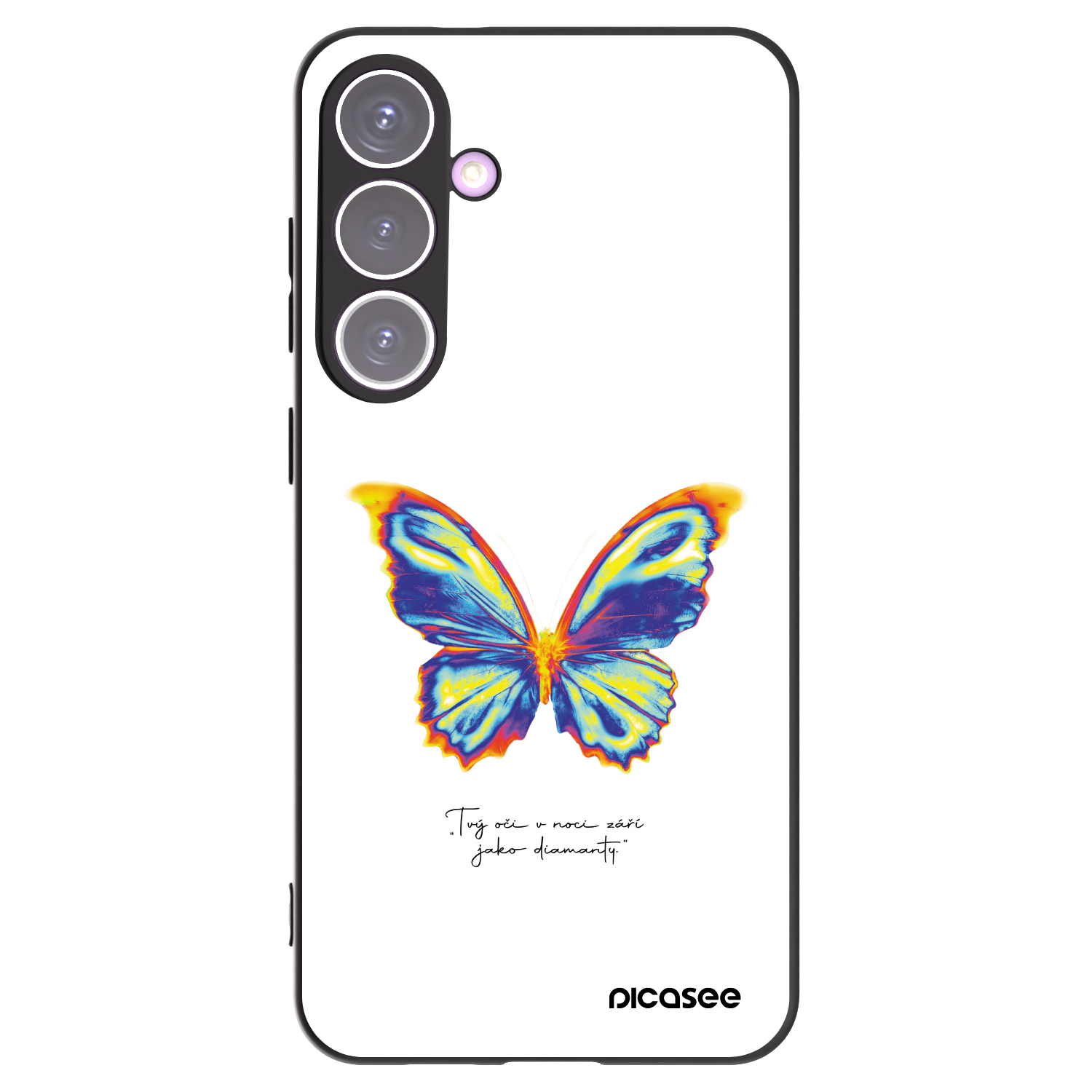 Picasee Samsung Galaxy S24+ S926B 5G Hülle - Schwarzes Silikon - Diamanty White