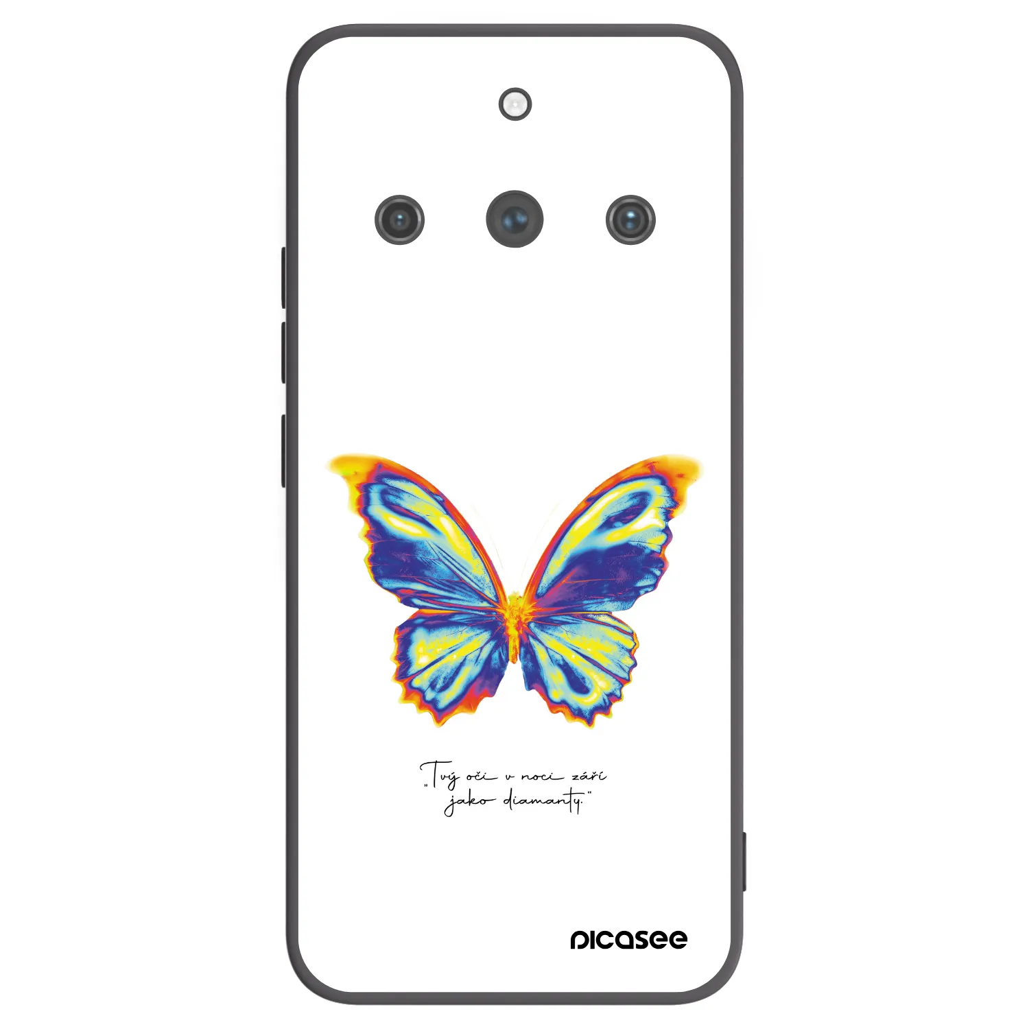 Picasee Realme 11 Pro+ Hülle - Schwarzes Silikon - Diamanty White