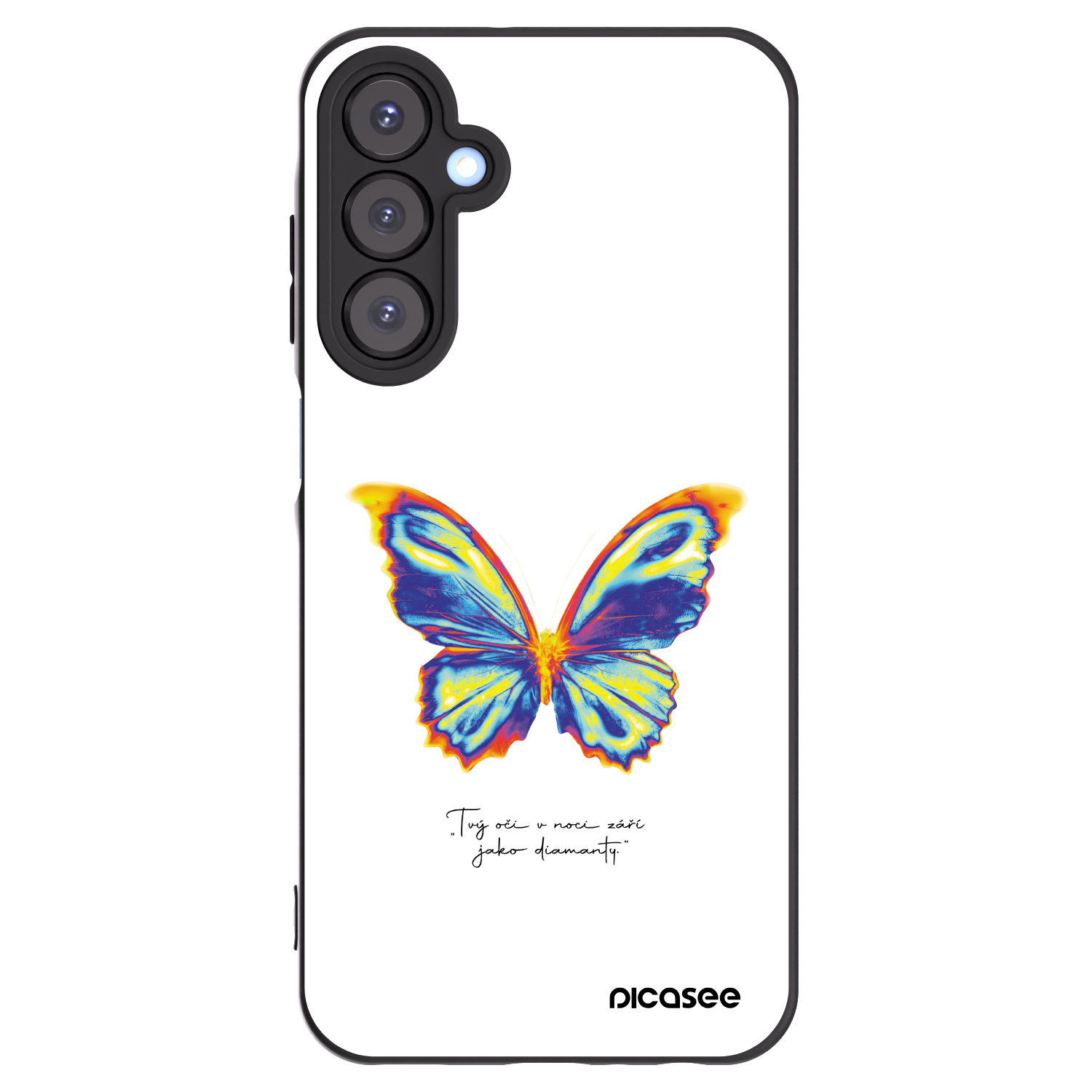 Picasee Samsung Galaxy A25 A256B 5G Hülle - Schwarzes Silikon - Diamanty White