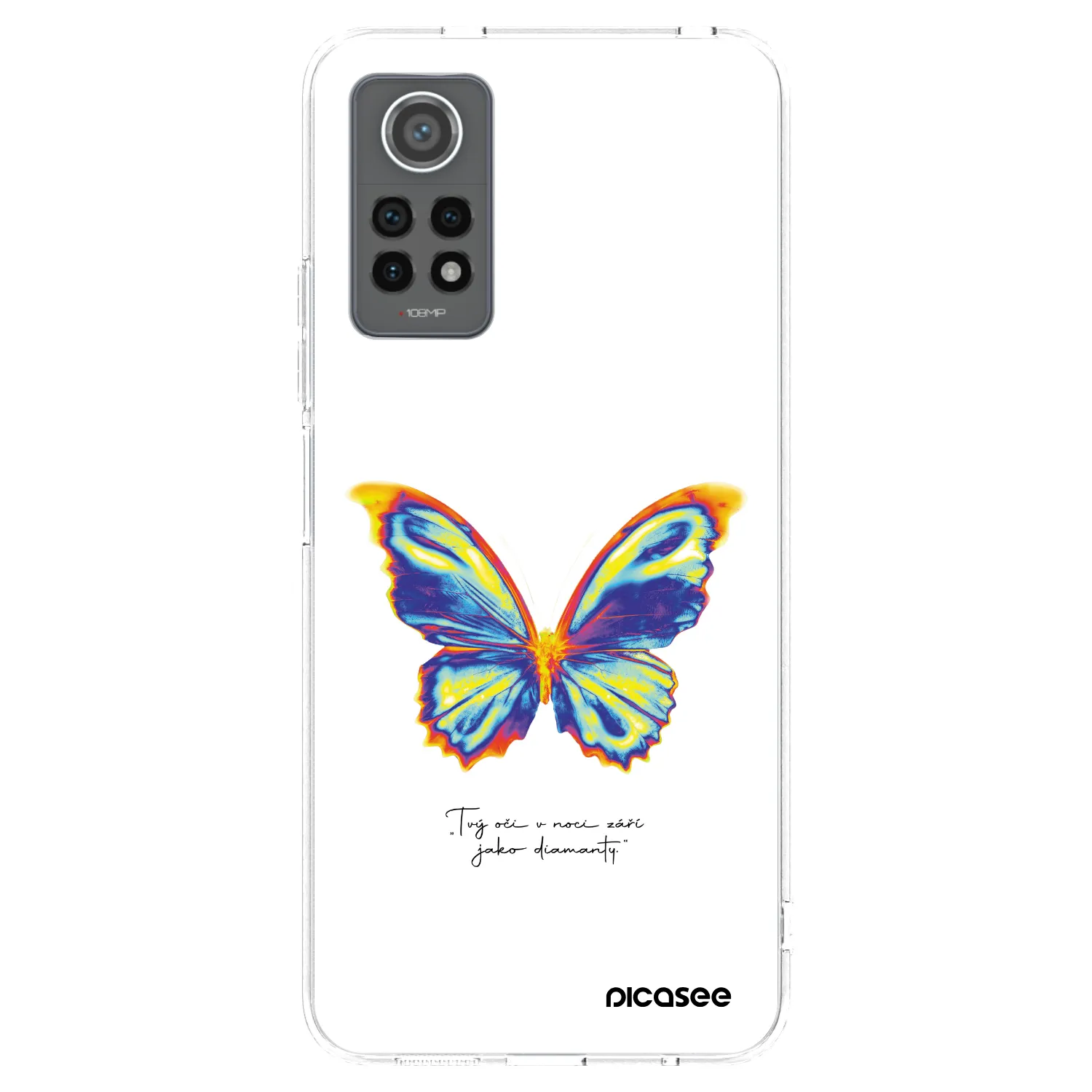 Picasee Xiaomi Redmi Note 12 Pro 4G Hülle - Transparentes Silikon - Diamanty White