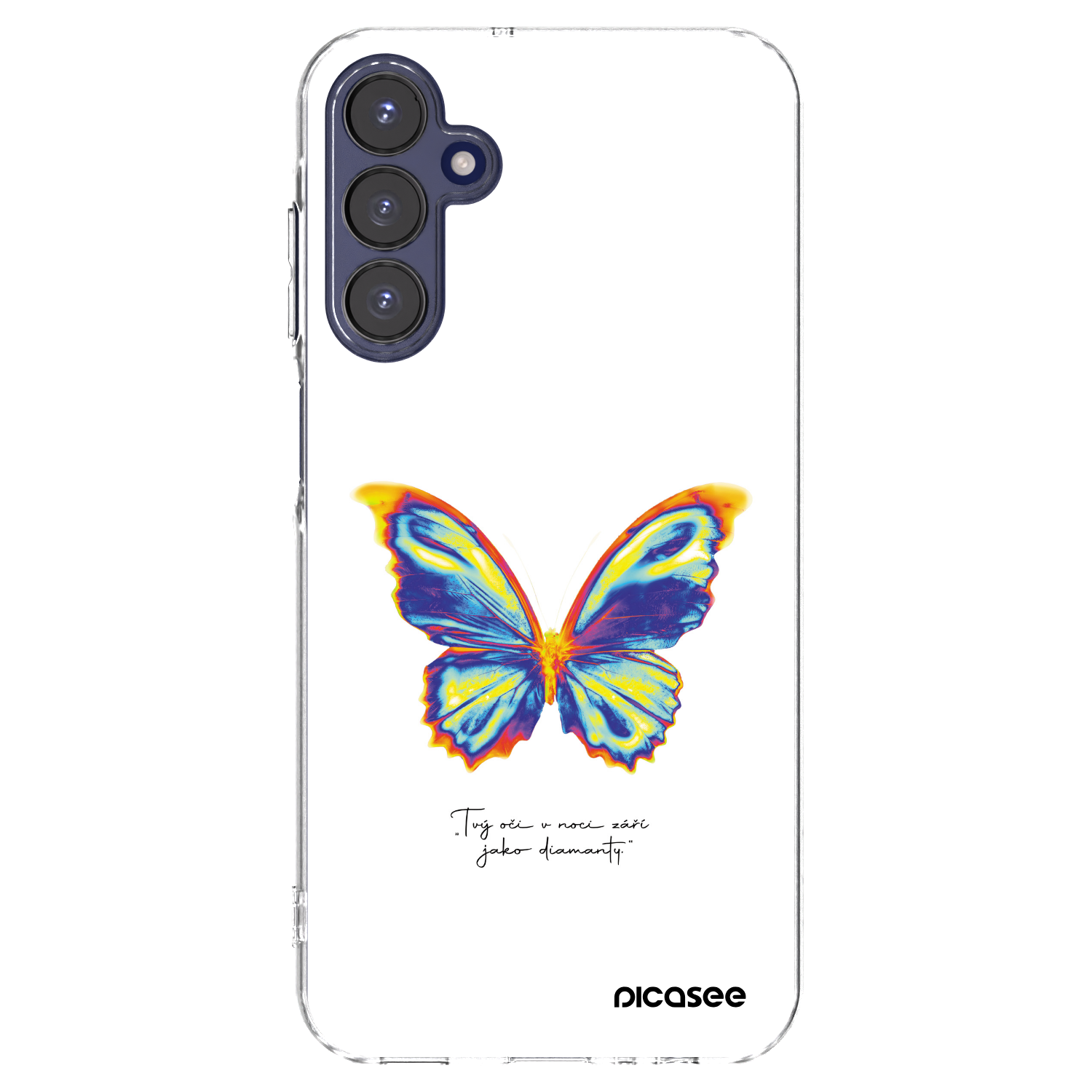 Picasee Samsung Galaxy A15 A155F 4G Hülle - Transparentes Silikon - Diamanty White