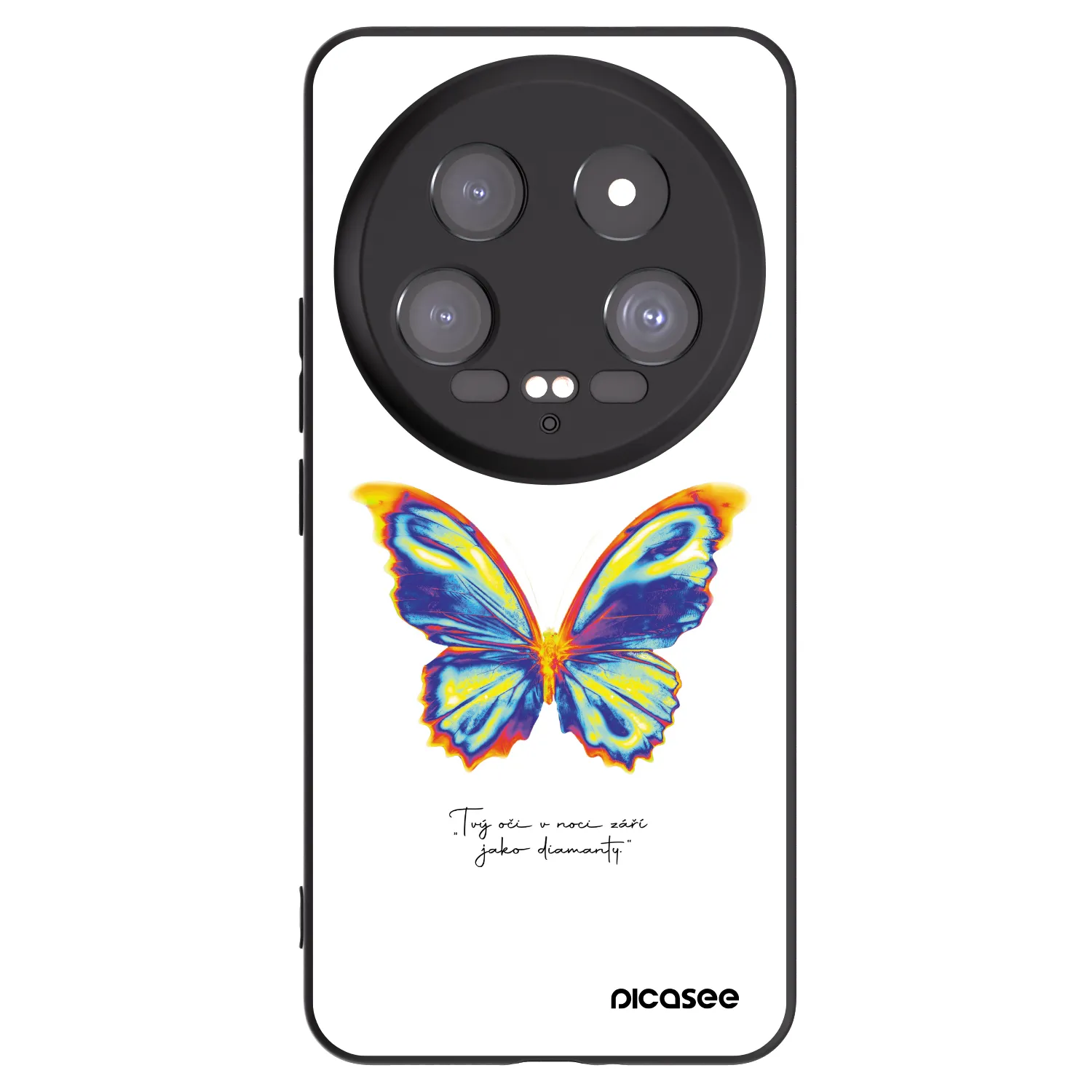 Picasee Xiaomi 14 Ultra Hülle - Schwarzes Silikon - Diamanty White
