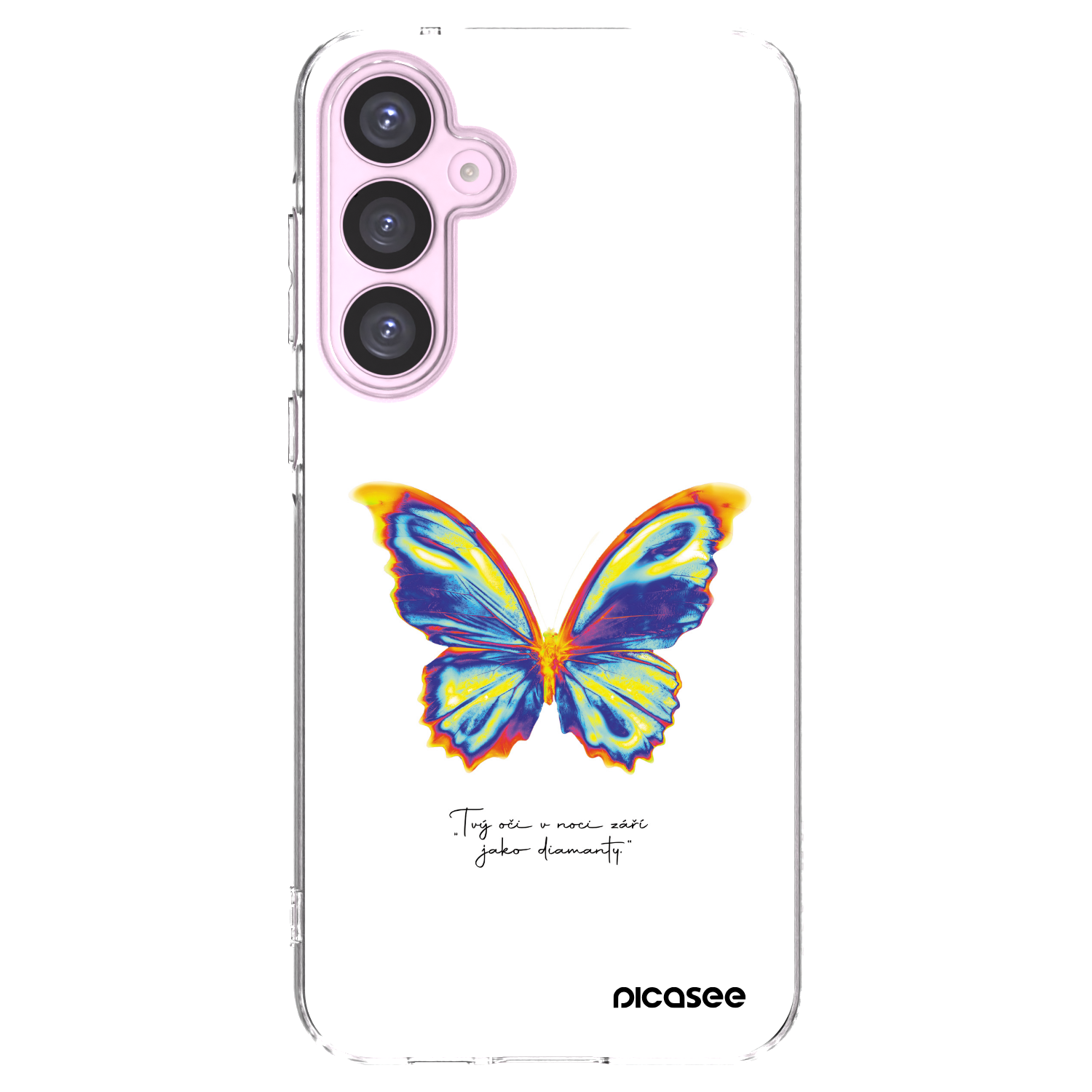 Picasee Samsung Galaxy A55 5G A556B Hülle - Transparentes Silikon - Diamanty White
