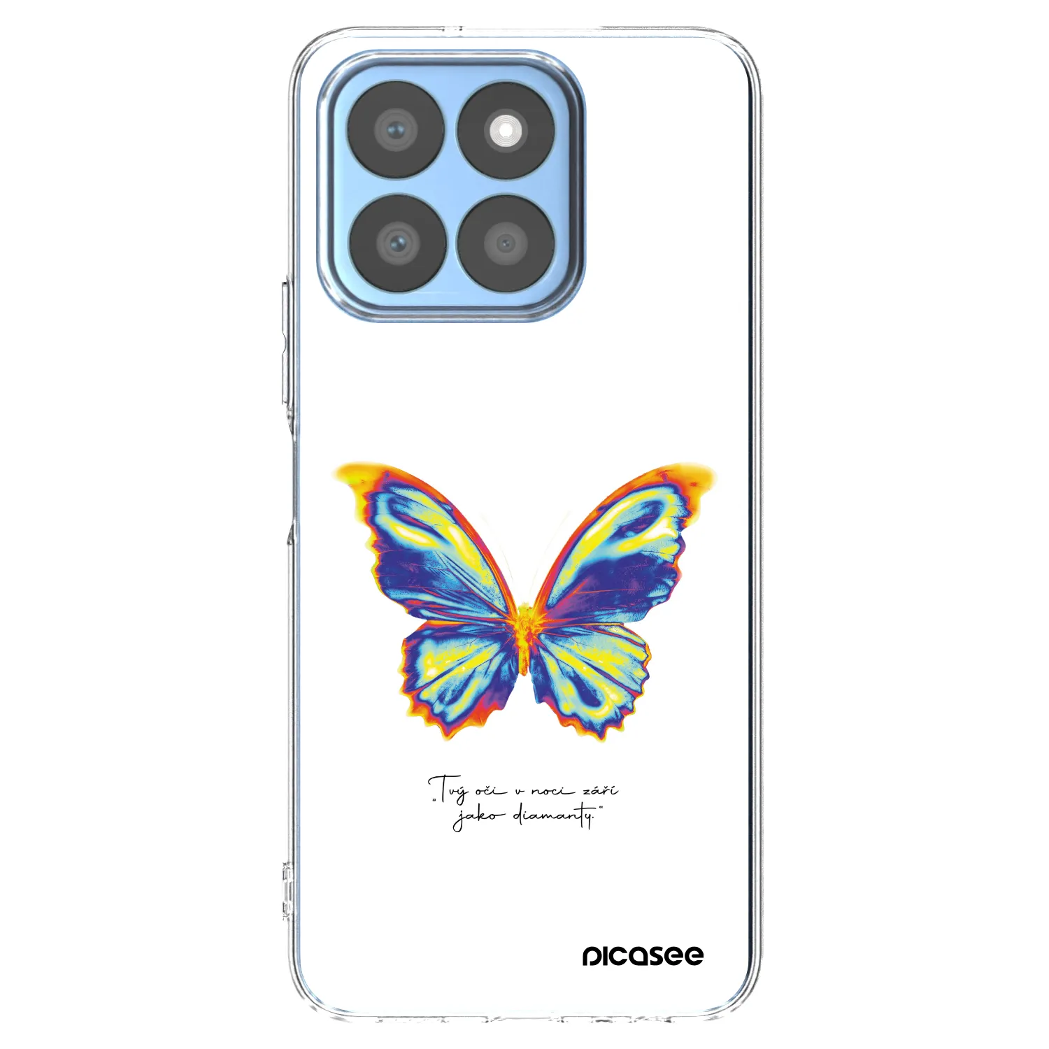 Picasee Honor X8b Hülle - Transparentes Silikon - Diamanty White