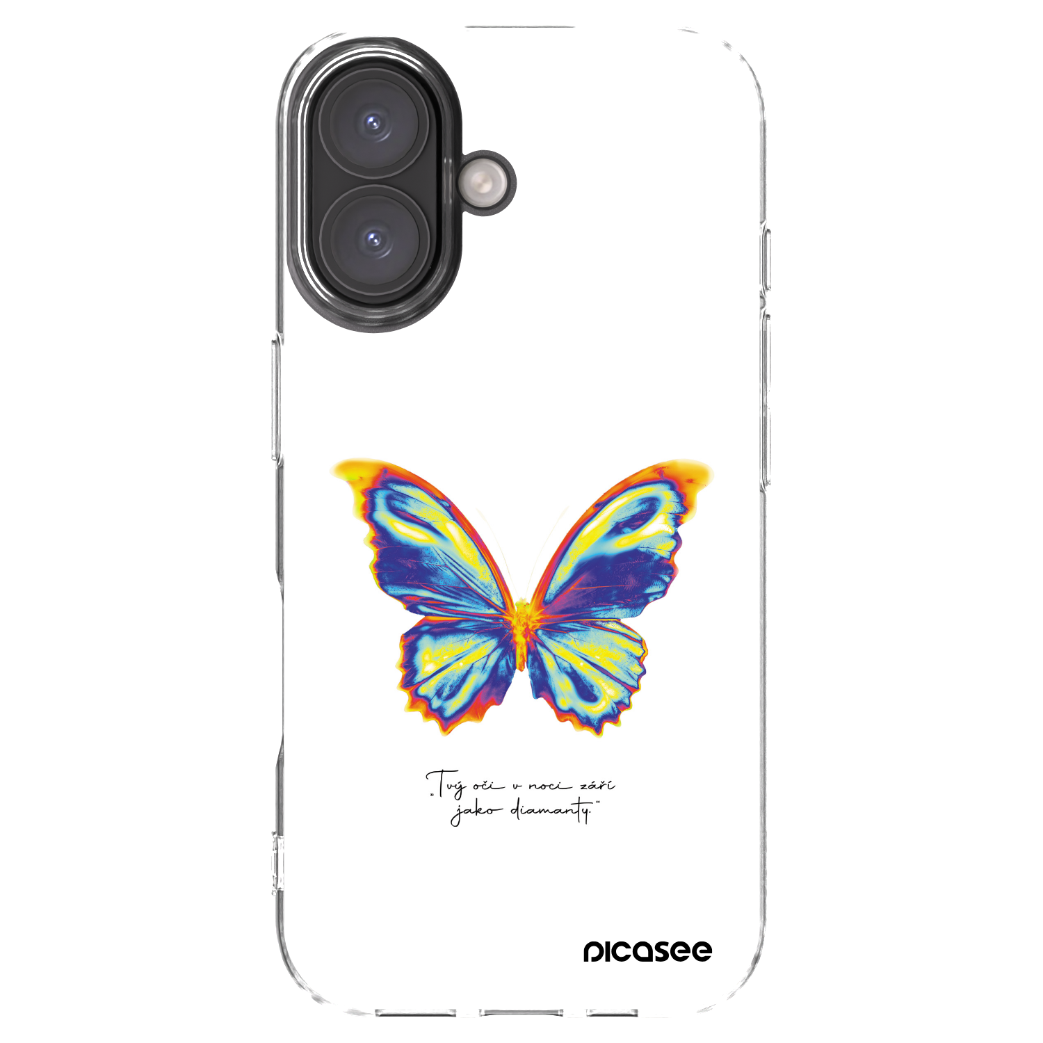 Picasee Apple iPhone 16 Hülle - Transparentes Silikon - Diamanty White