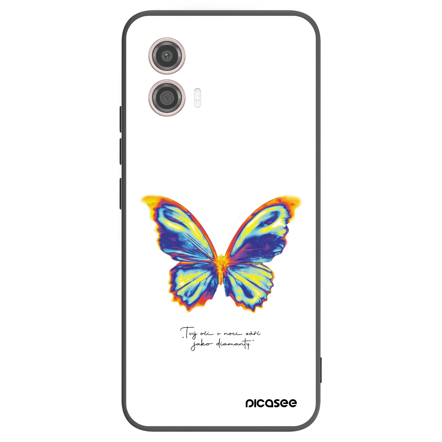 Picasee Motorola Moto G53 5G Hülle - Schwarzes Silikon - Diamanty White