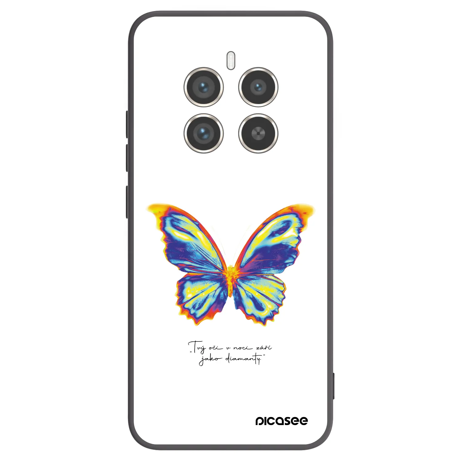 Picasee Realme 12 Pro 5G Hülle - Schwarzes Silikon - Diamanty White