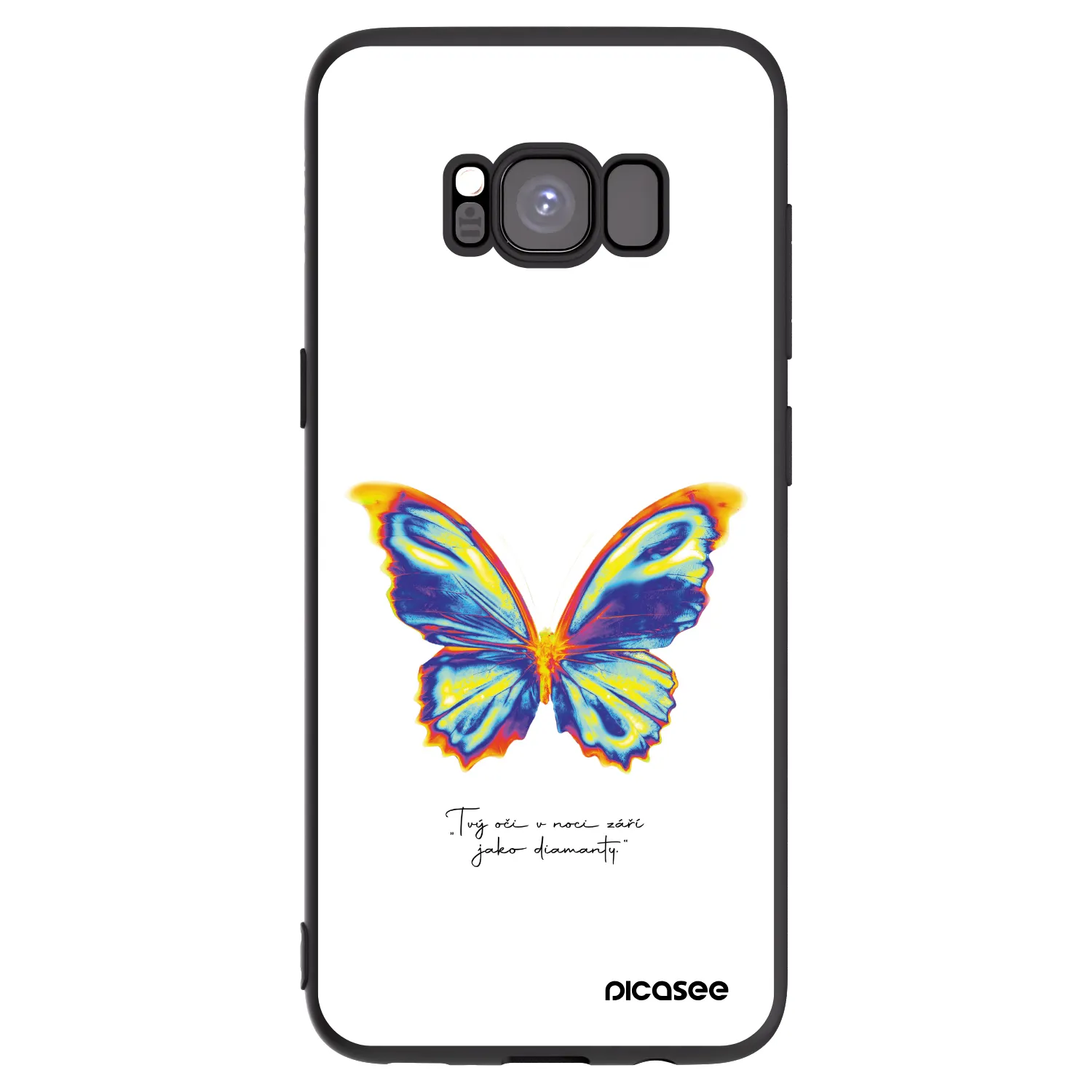 Picasee Samsung Galaxy S8 G950F Hülle - Schwarzes Silikon - Diamanty White