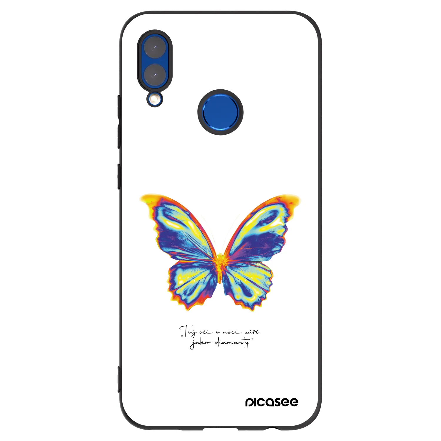 Picasee Huawei P Smart 2019 Hülle - Schwarzes Silikon - Diamanty White