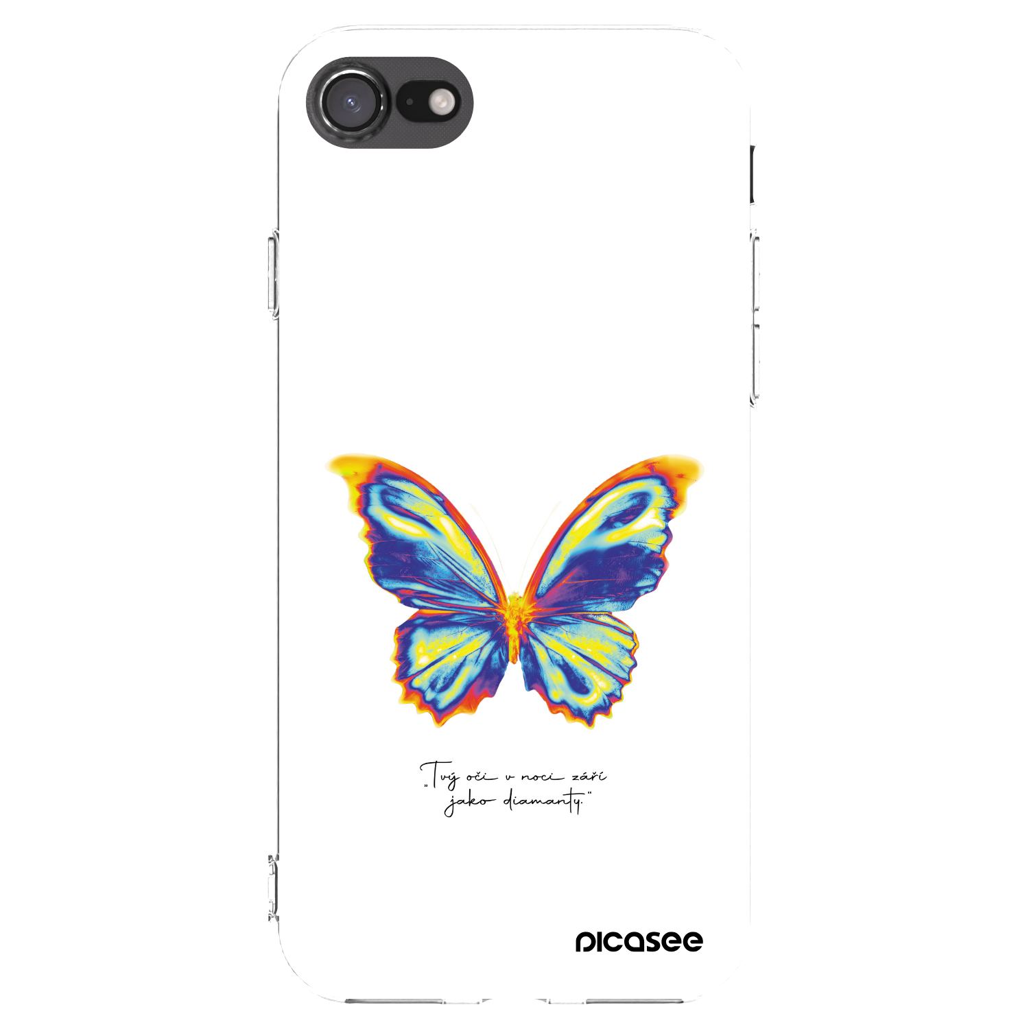 Picasee Apple iPhone 7 Hülle - Transparentes Silikon - Diamanty White