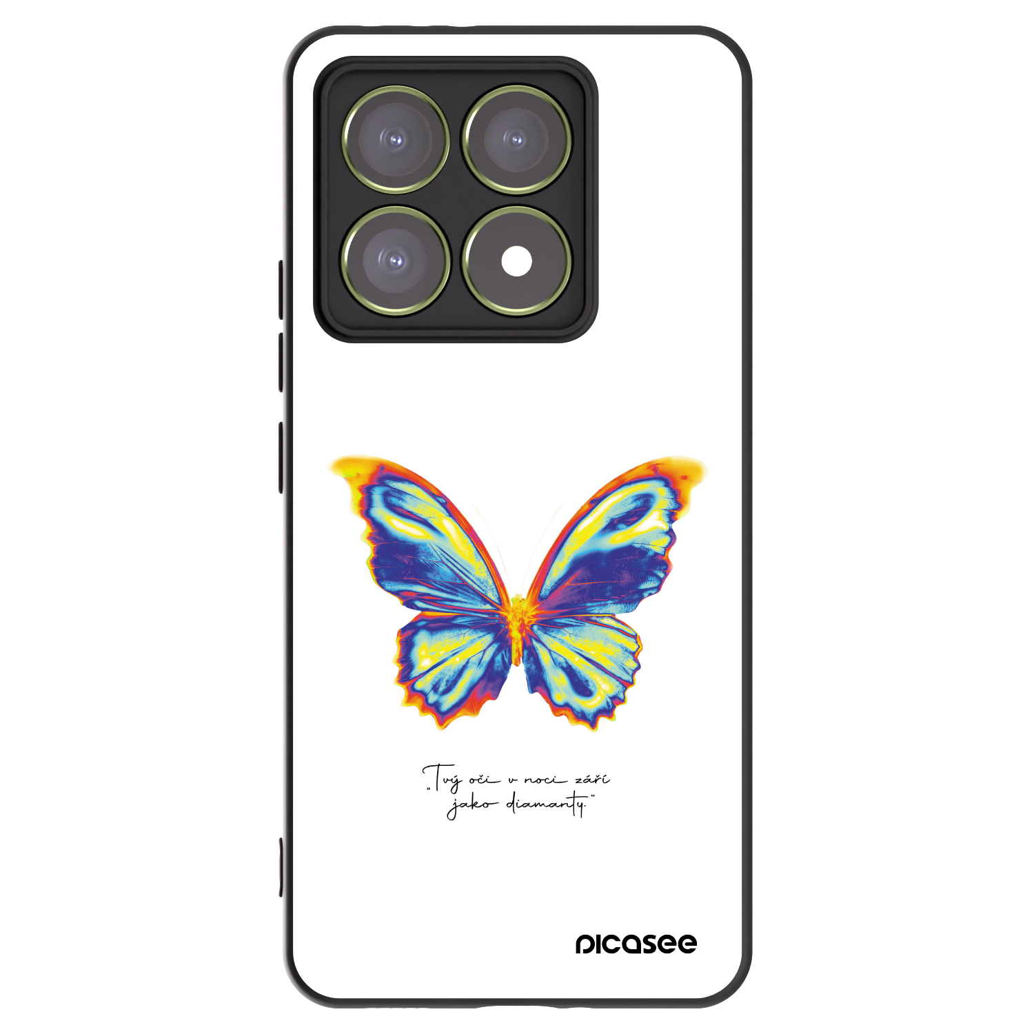 Picasee Xiaomi 14T Hülle - Schwarzes Silikon - Diamanty White