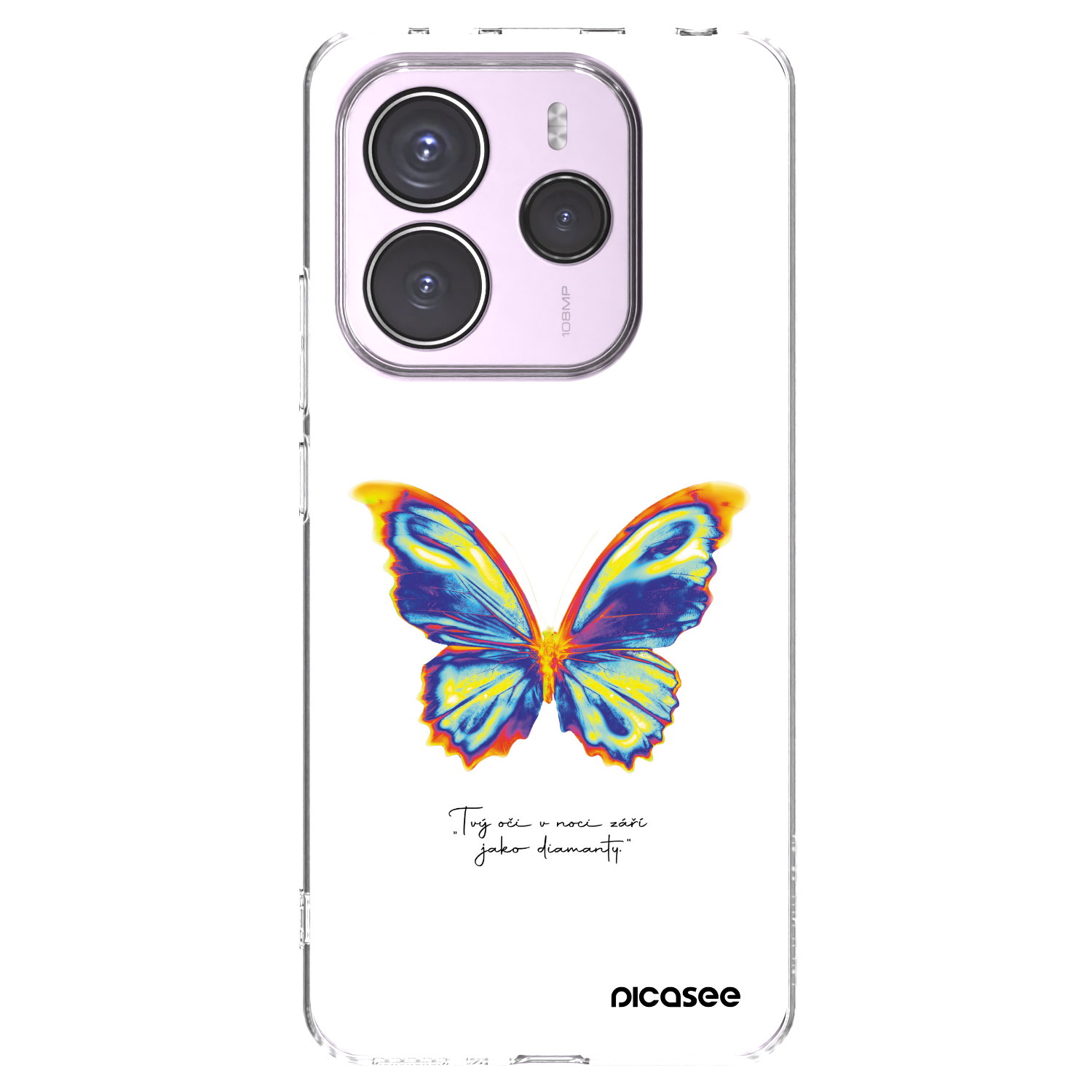 Picasee Xiaomi Redmi Note 14 5G Hülle - Transparentes Silikon - Diamanty White