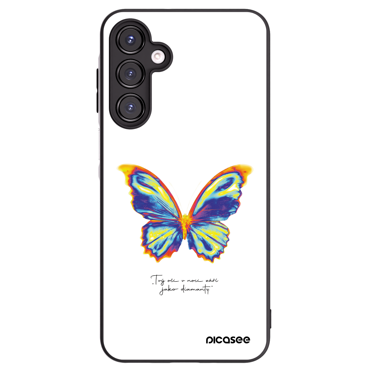 Picasee Samsung Galaxy A16 5G Hülle - Schwarzes Silikon - Diamanty White