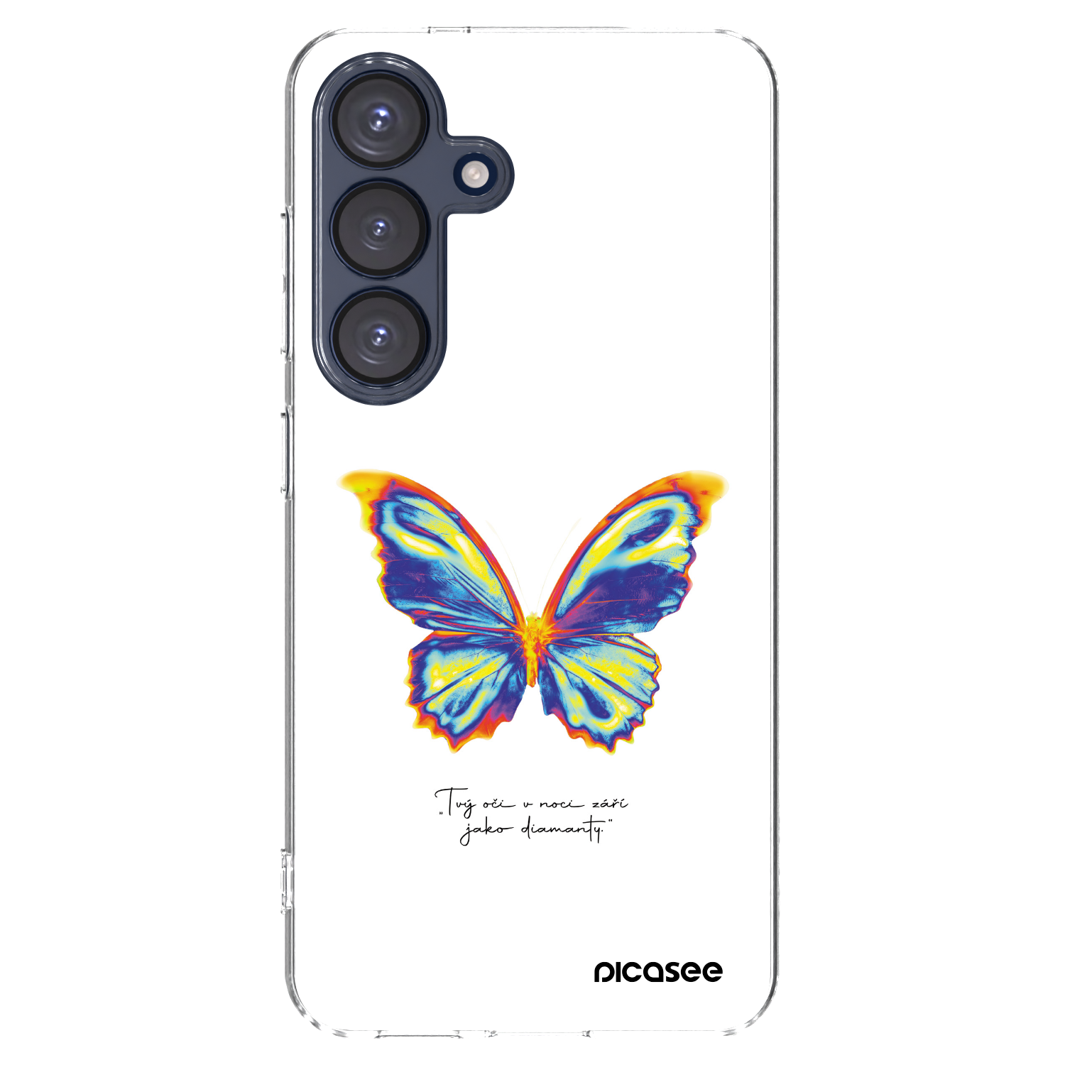 Picasee Samsung Galaxy S25 5G Hülle - Transparentes Silikon - Diamanty White