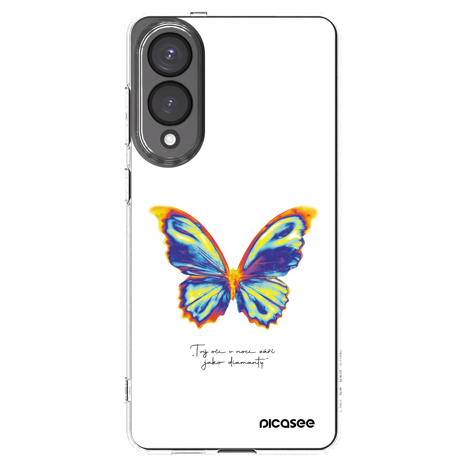 Picasee Samsung Galaxy S25 Edge 5G Hülle - Transparentes Silikon - Diamanty White