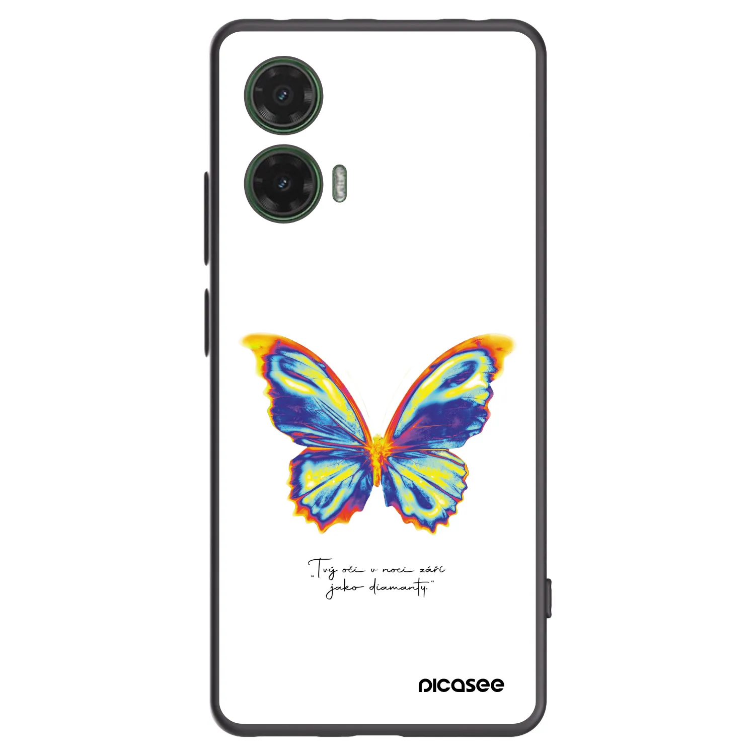 Picasee Motorola Moto G35 5G Hülle - Schwarzes Silikon - Diamanty White