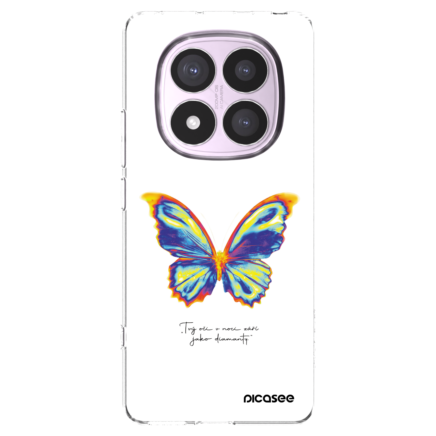 Picasee Xiaomi Redmi Note 14 Pro 4G Hülle - Transparentes Silikon - Diamanty White