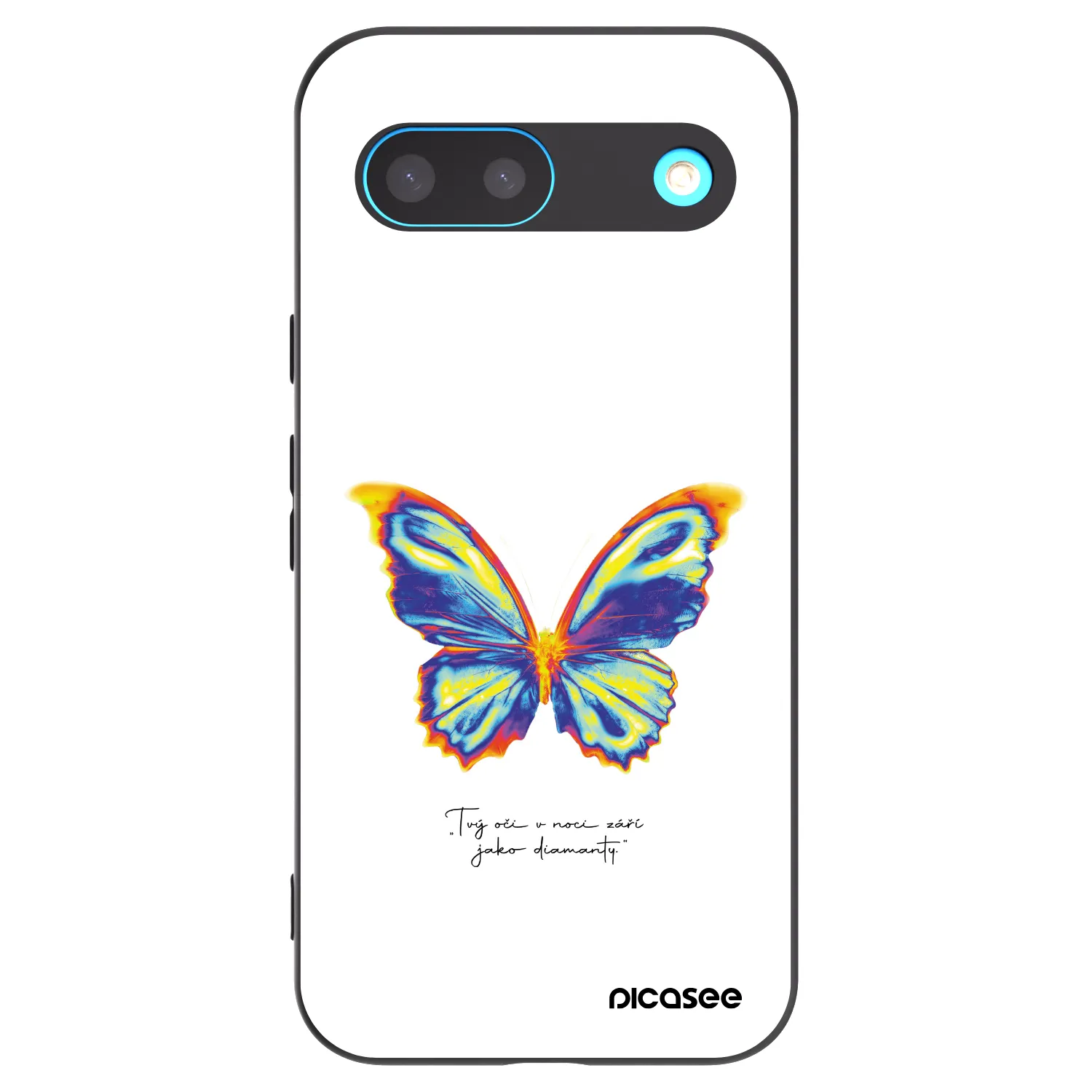 Picasee Google Pixel 8 Hülle - Schwarzes Silikon - Diamanty White