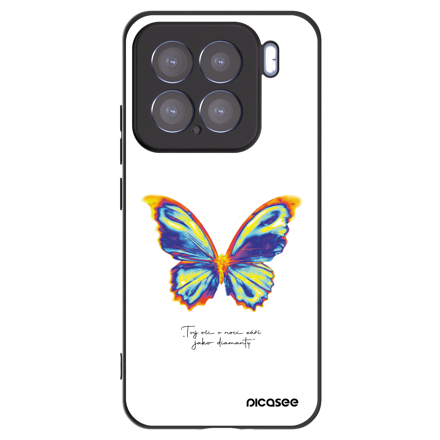 Picasee Xiaomi 15 Hülle - Schwarzes Silikon - Diamanty White
