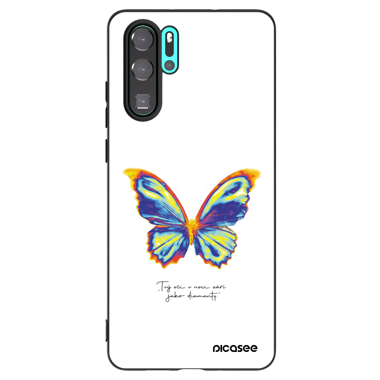 Picasee Huawei P30 Pro Hülle - Schwarzes Silikon - Diamanty White