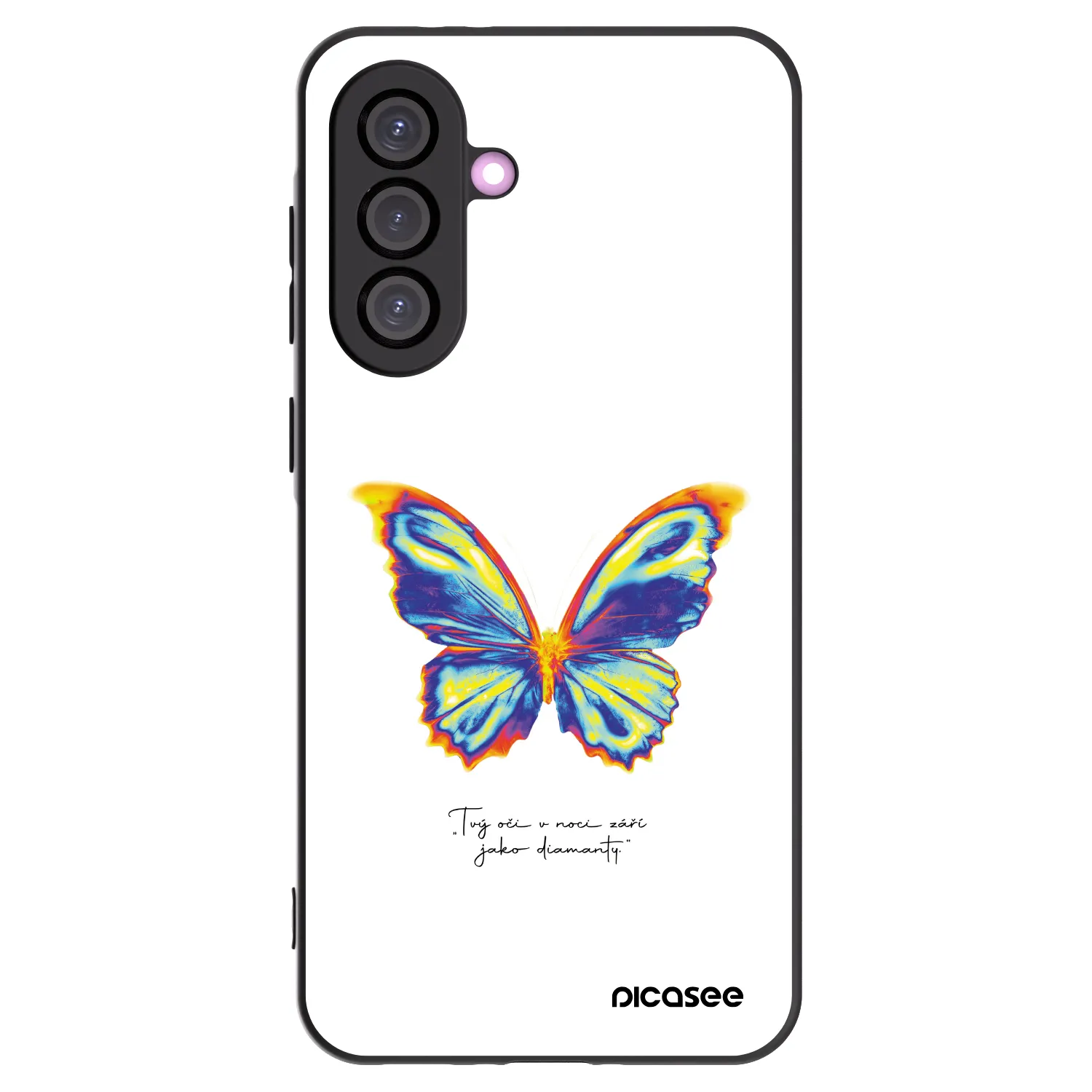 Picasee Samsung Galaxy A56 5G A566B Hülle - Schwarzes Silikon - Diamanty White