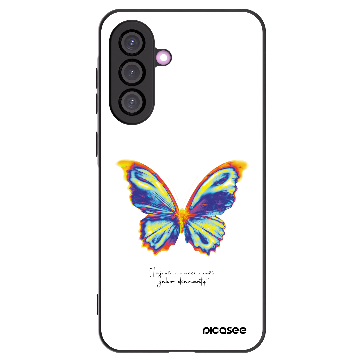 Picasee Samsung Galaxy A36 5G Hülle - Schwarzes Silikon - Diamanty White