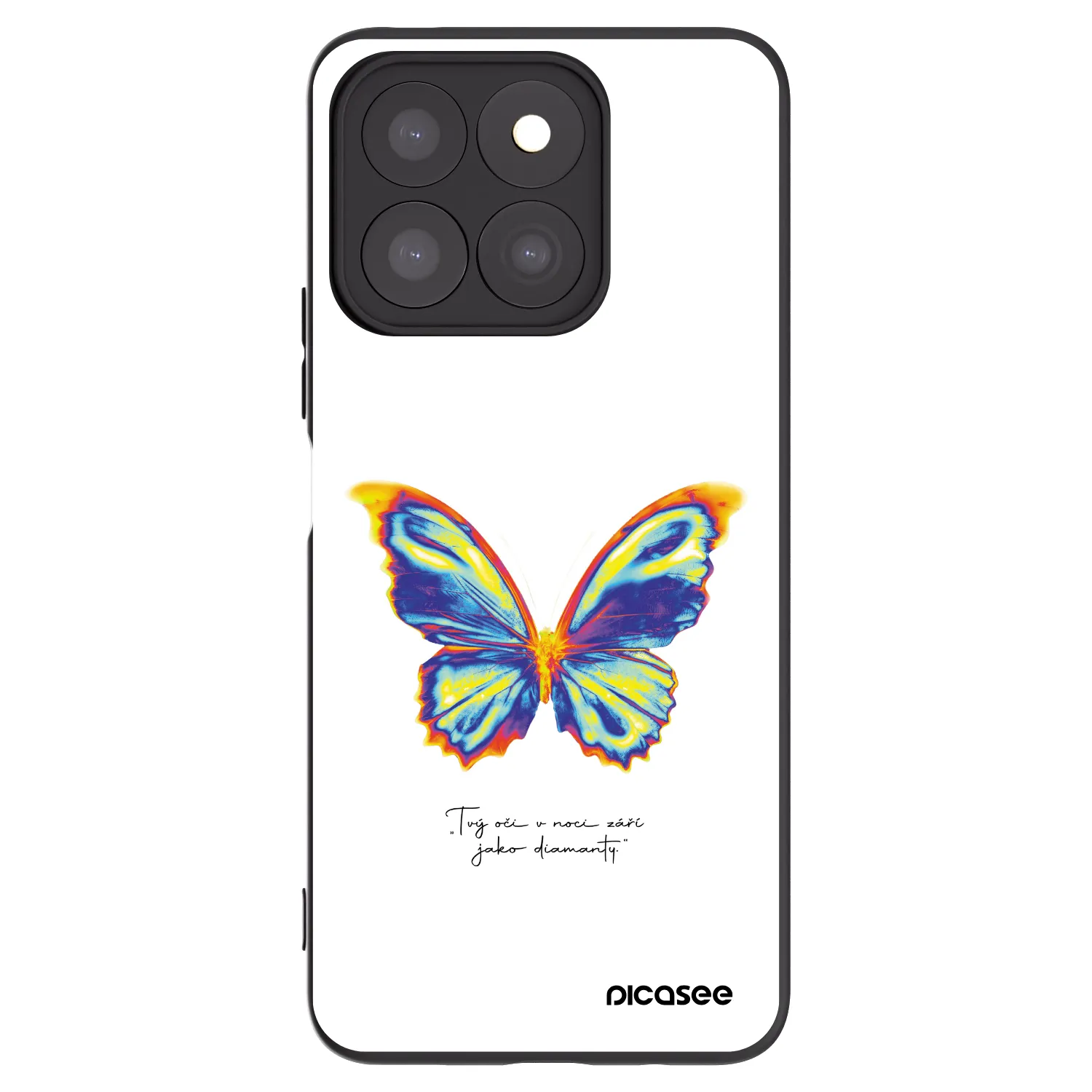 Picasee Honor X8c Hülle - Schwarzes Silikon - Diamanty White