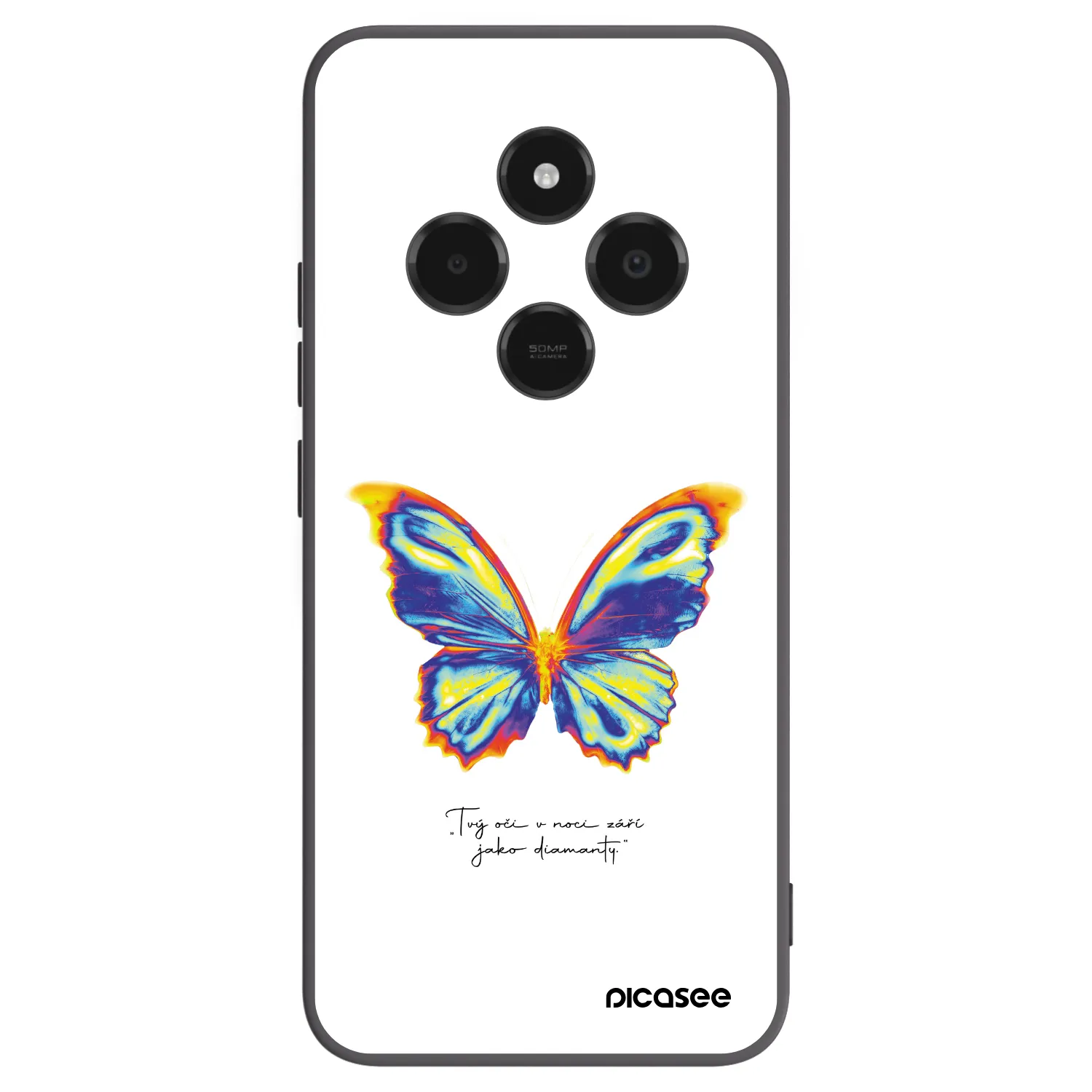 Picasee Xiaomi Poco C75 Hülle - Schwarzes Silikon - Diamanty White