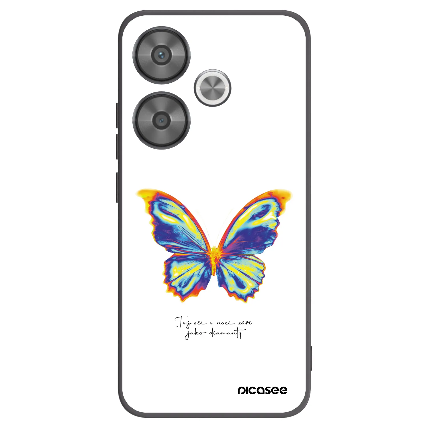 Picasee Xiaomi Poco F6 Hülle - Schwarzes Silikon - Diamanty White