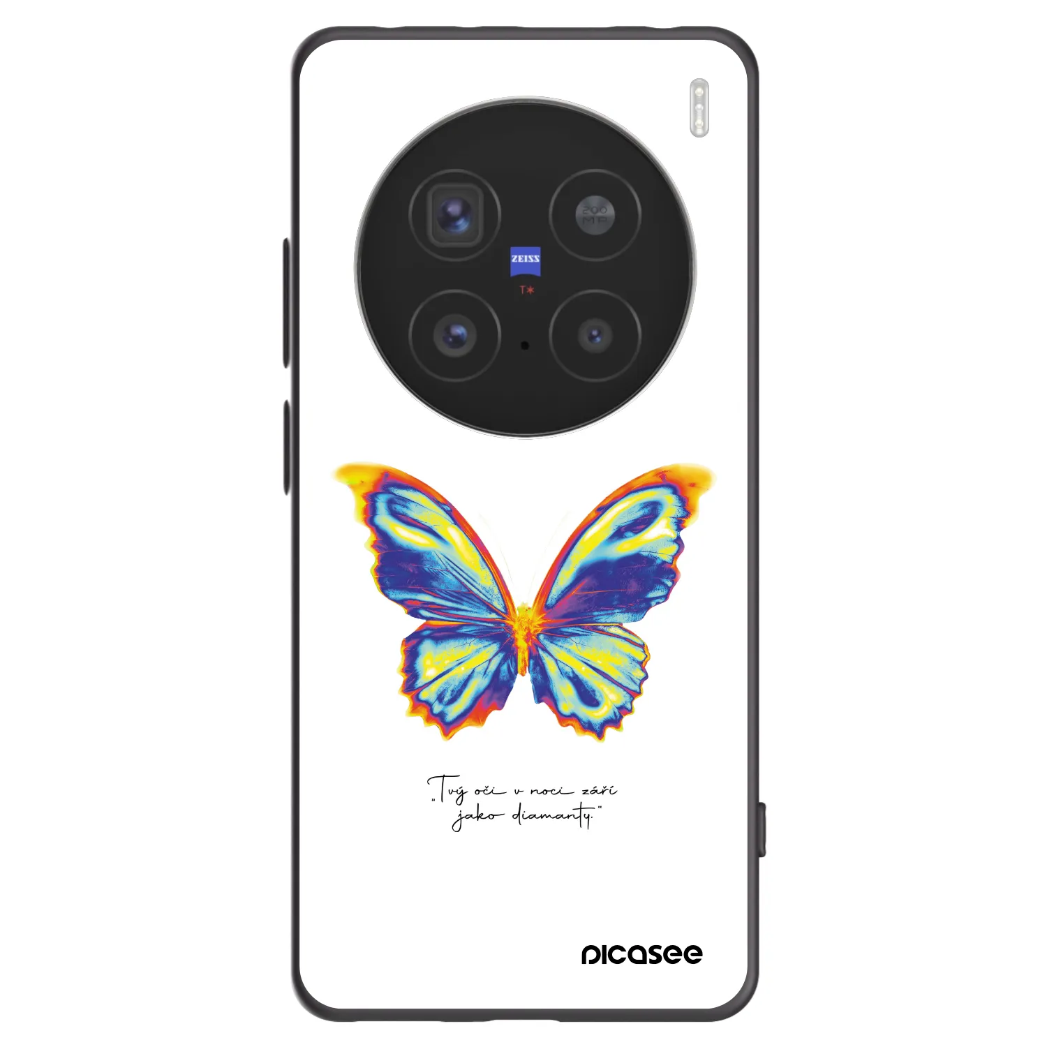 Picasee Vivo X200 Pro Hülle - Schwarzes Silikon - Diamanty White