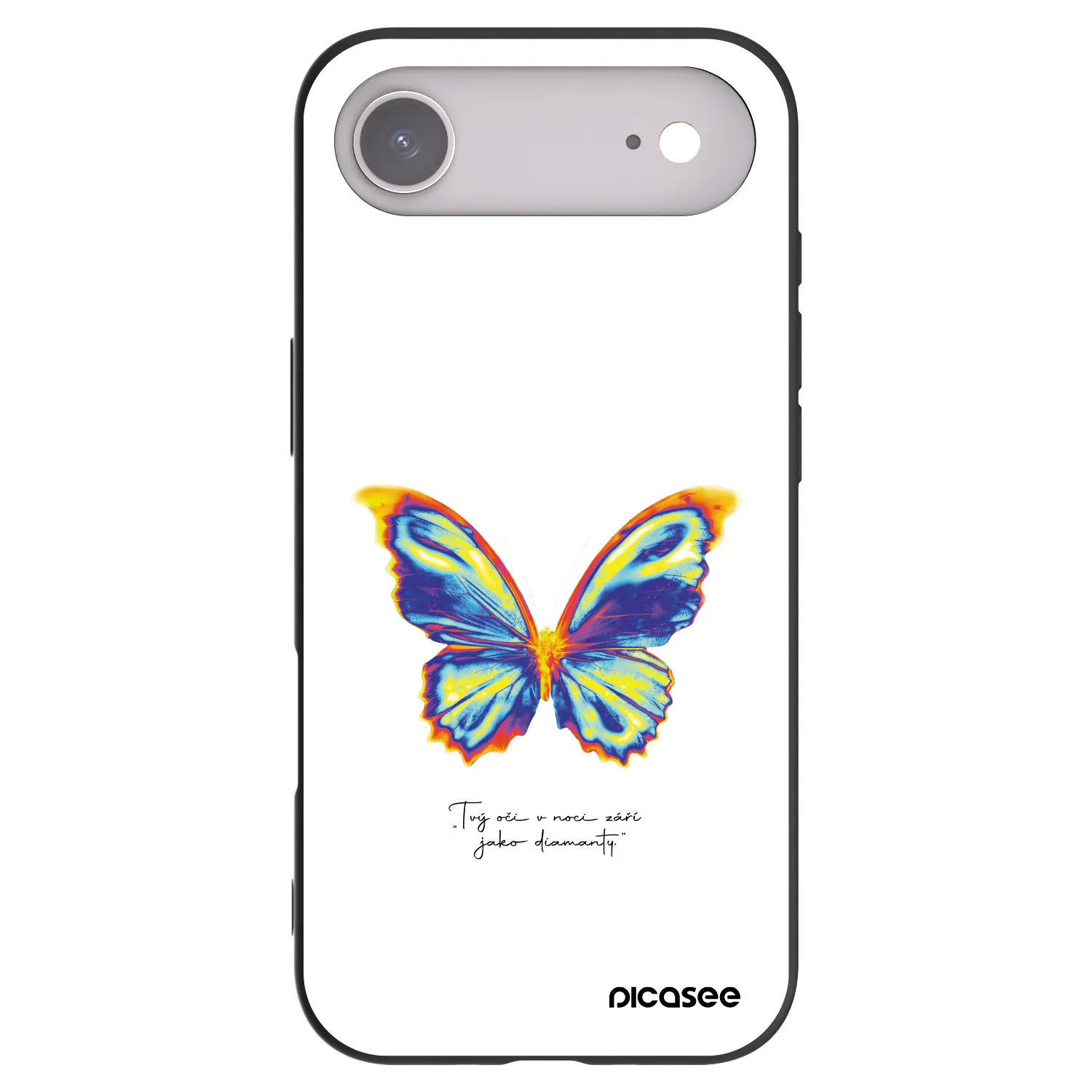 Picasee Apple iPhone Air Hülle - Schwarzes Silikon - Diamanty White