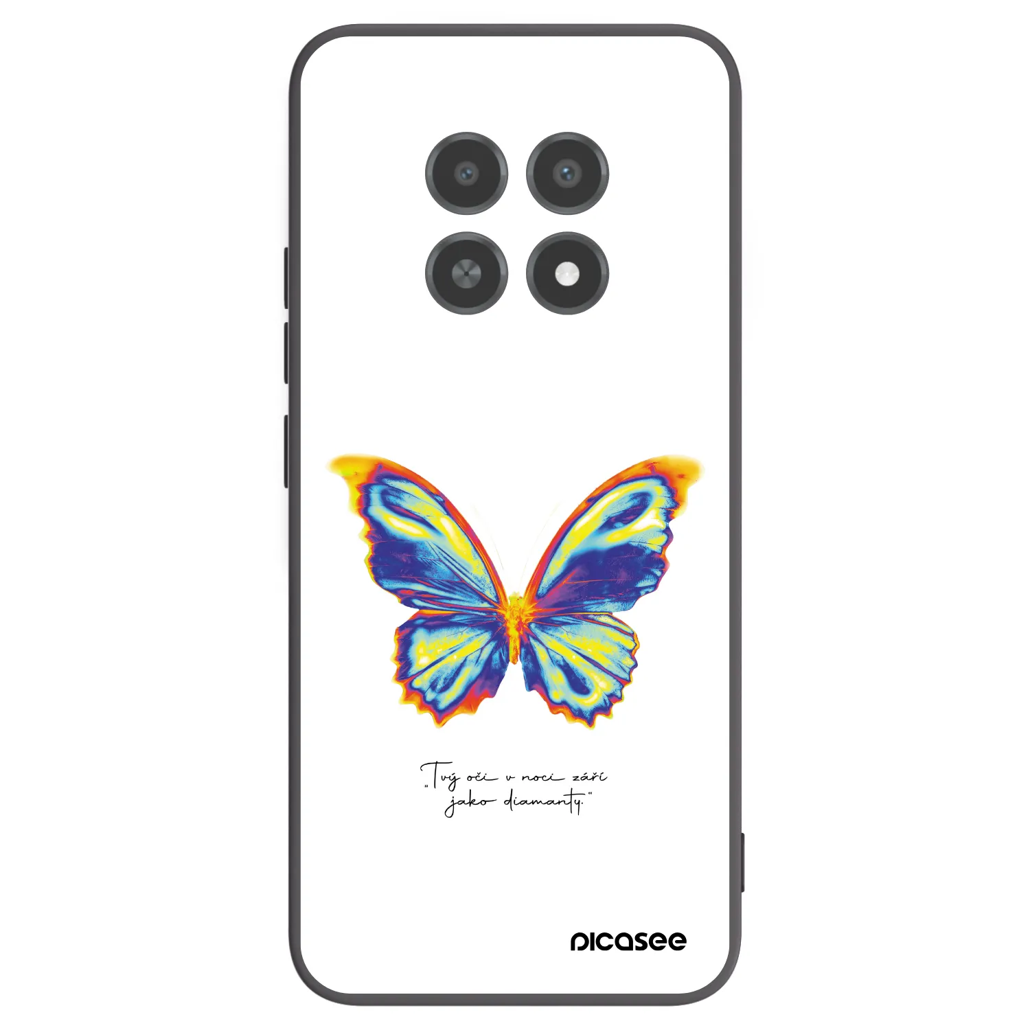 Picasee Realme 12X Hülle - Schwarzes Silikon - Diamanty White