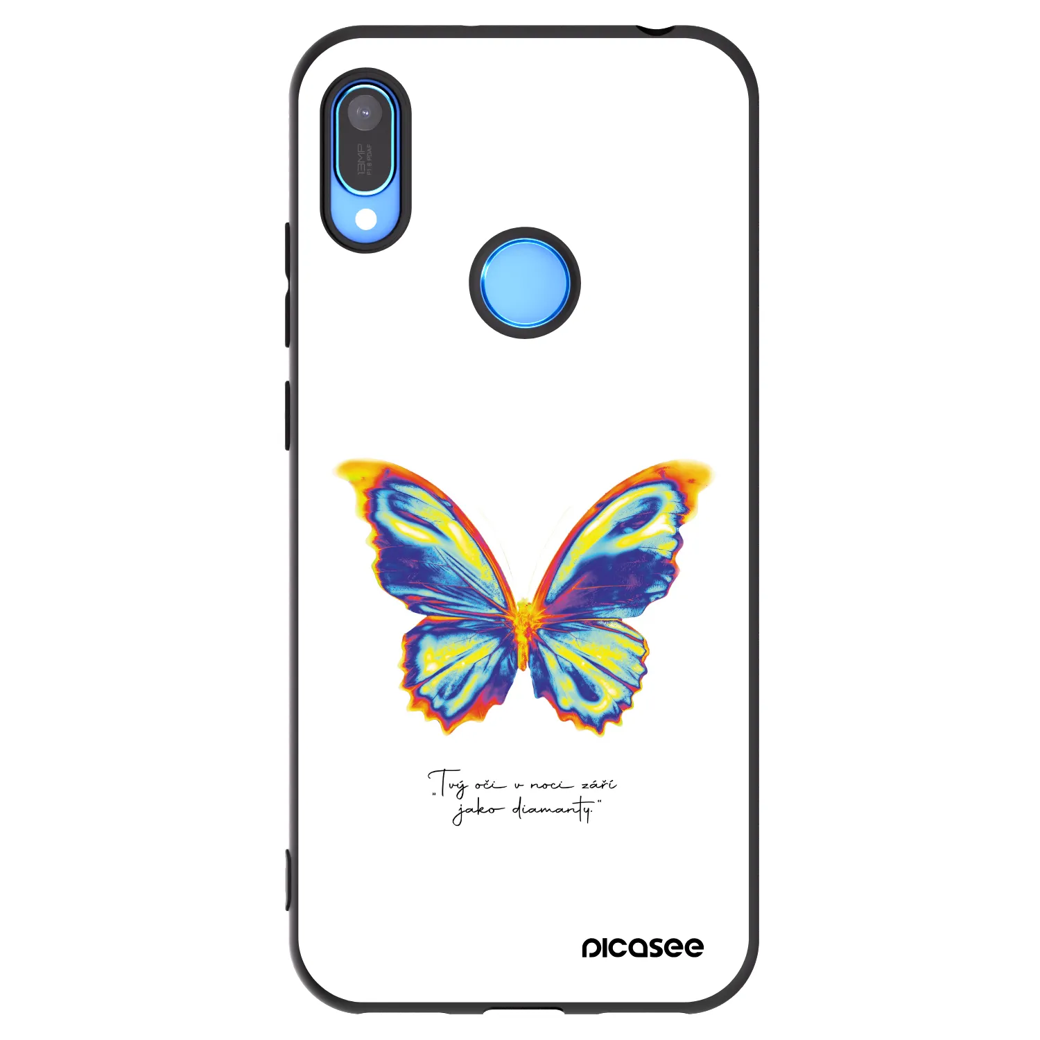 Picasee Huawei Y6 2019 Hülle - Schwarzes Silikon - Diamanty White