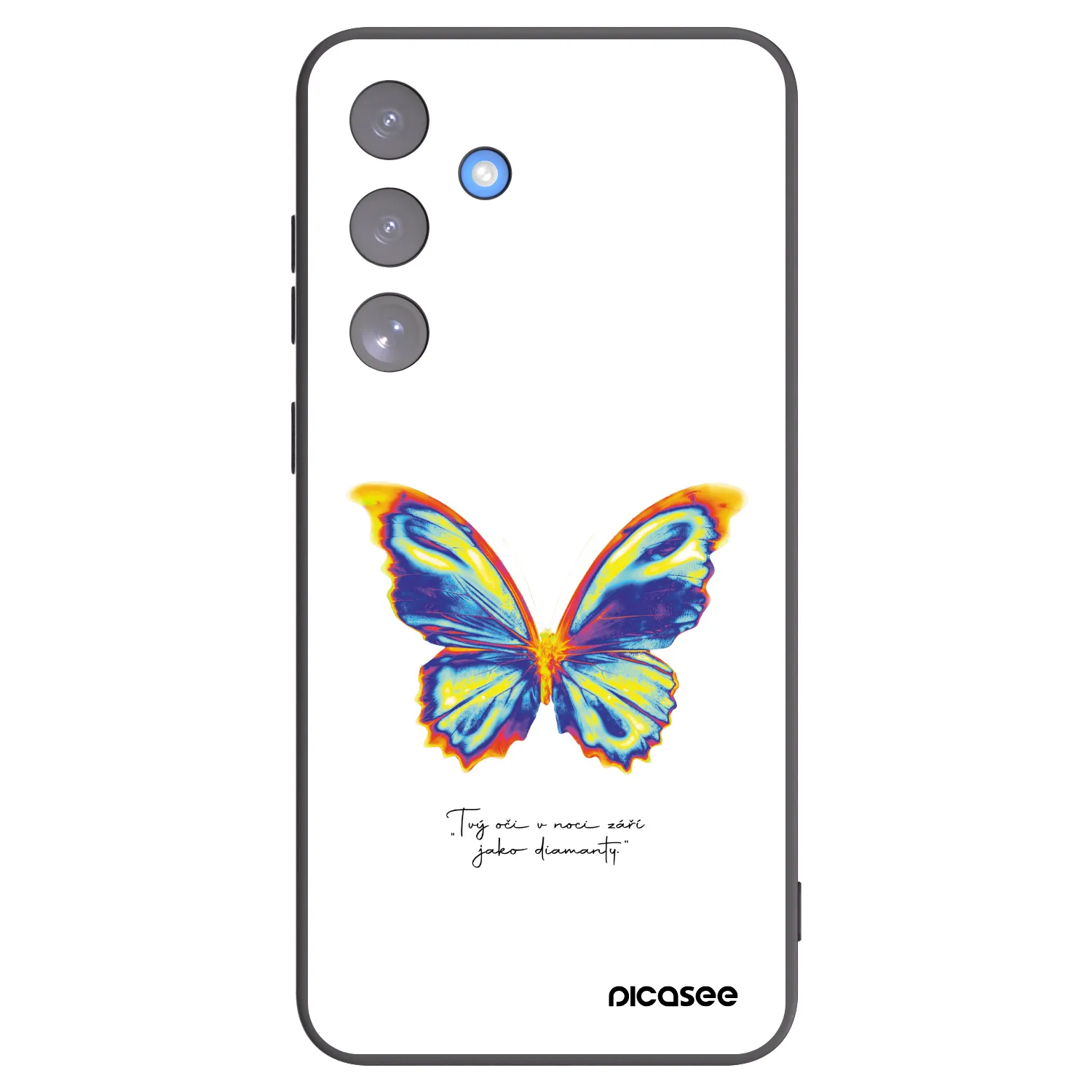 Picasee Samsung Galaxy S25 FE 5G Hülle - Schwarzes Silikon - Diamanty White