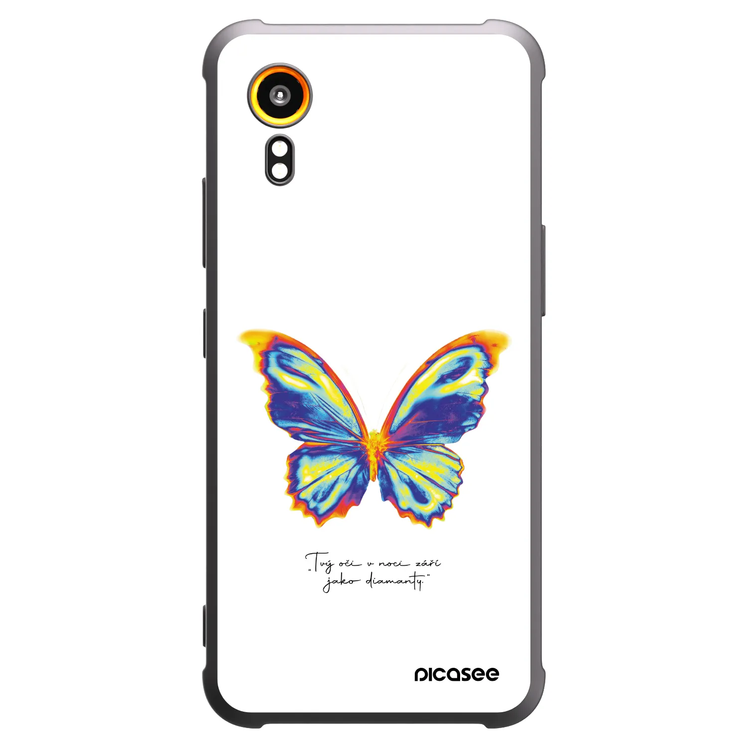 Picasee Samsung Galaxy Xcover 7 Hülle - Schwarzes Silikon - Diamanty White