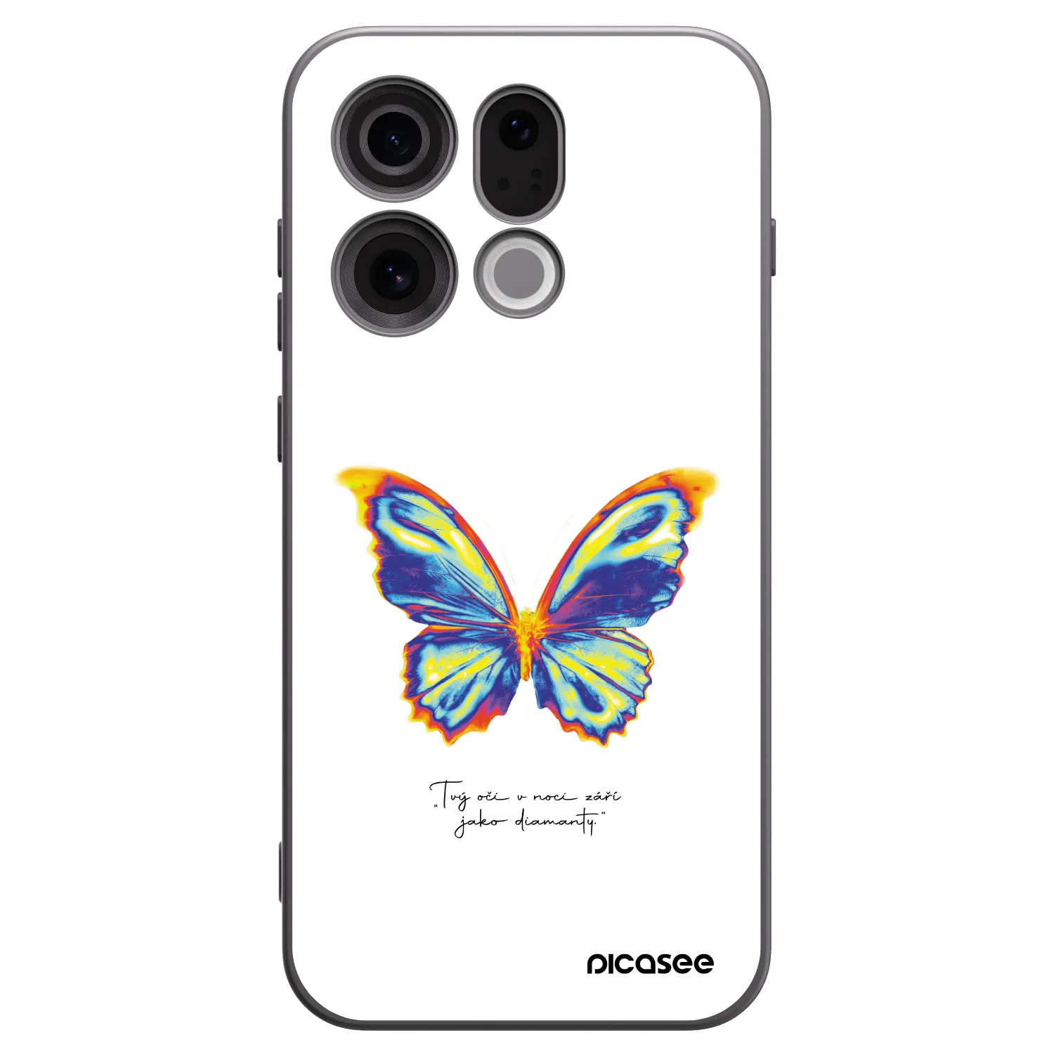 Picasee OPPO Find X9 Hülle - Schwarzes Silikon - Diamanty White