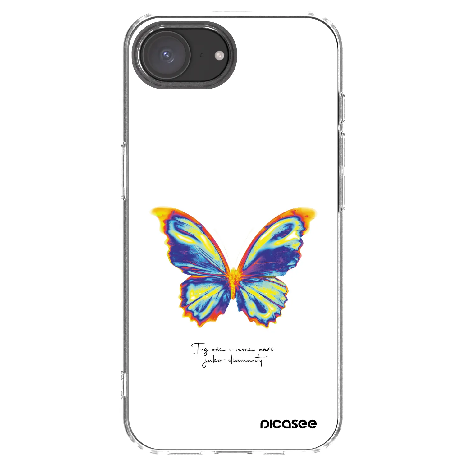 Picasee Apple iPhone 17e Hülle - Transparentes Silikon - Diamanty White