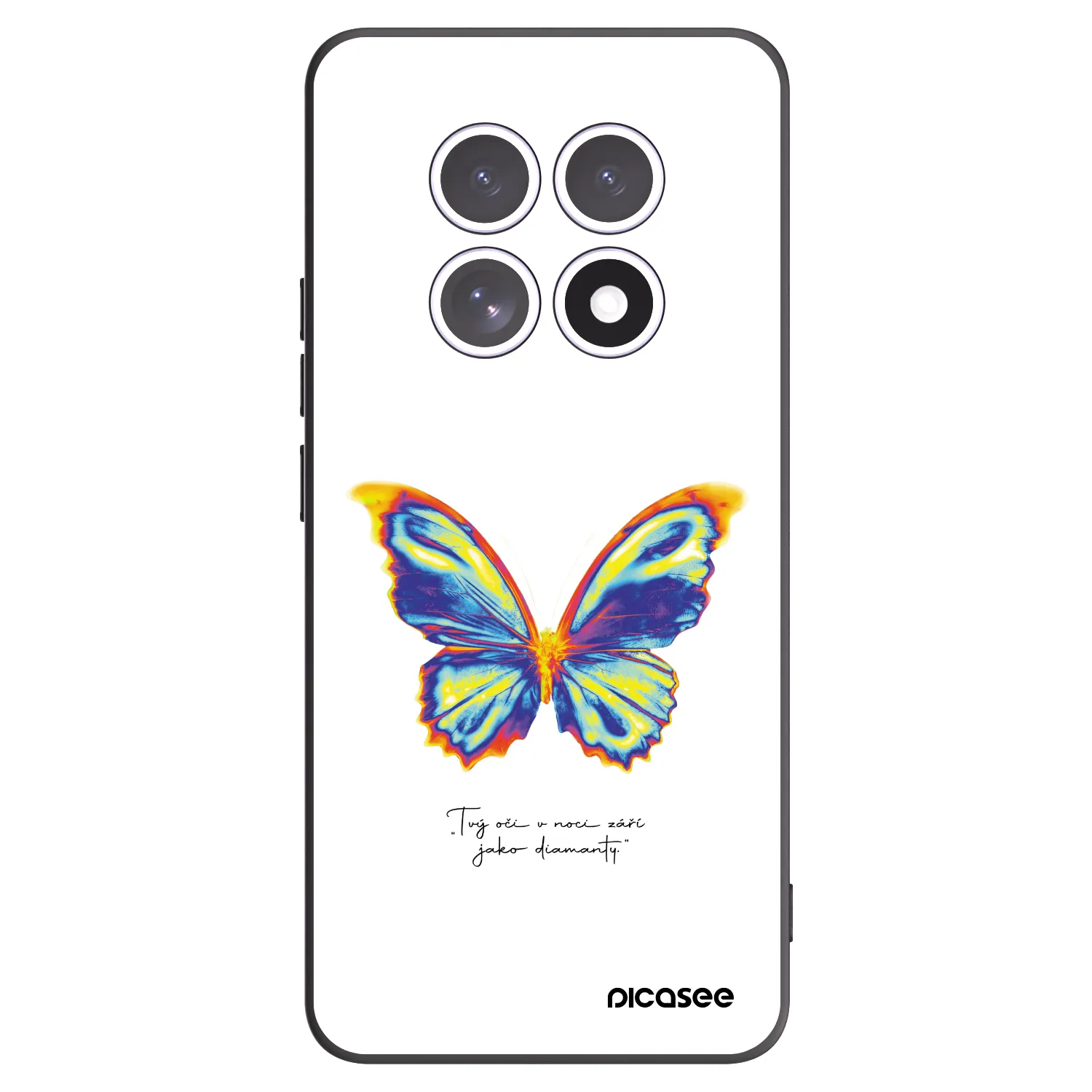 Picasee Xiaomi Redmi Note 15 5G Hülle - Schwarzes Silikon - Diamanty White