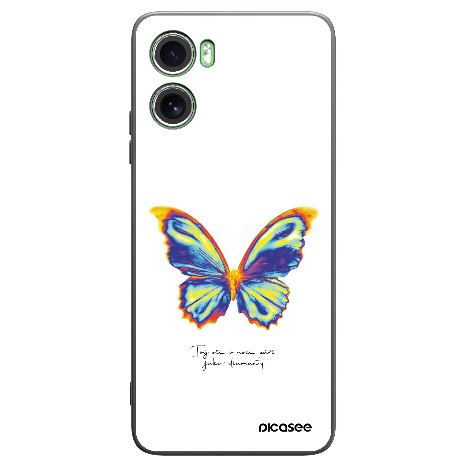 Picasee Motorola Moto G06 Hülle - Schwarzes Silikon - Diamanty White