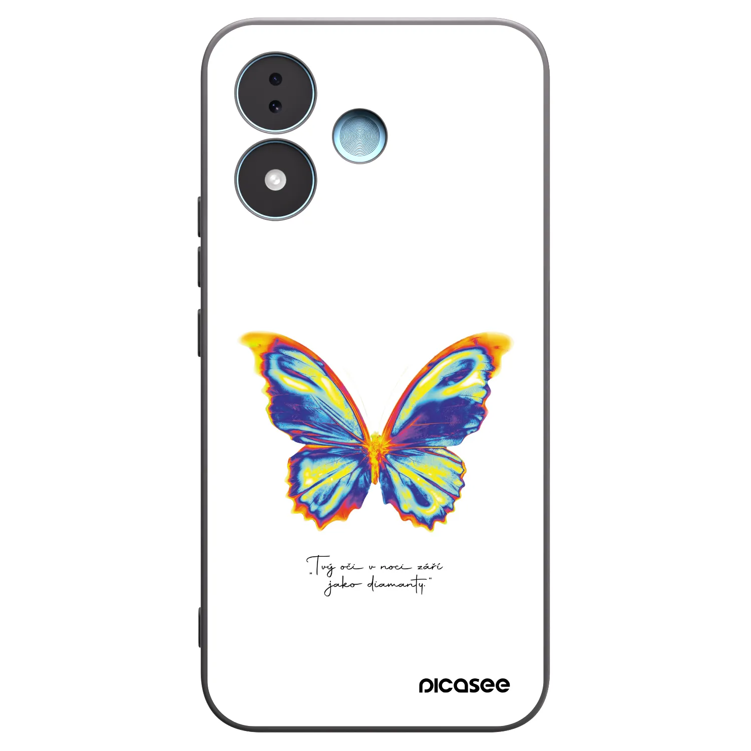 Picasee Xiaomi Redmi Note 17 5G Hülle - Schwarzes Silikon - Diamanty White