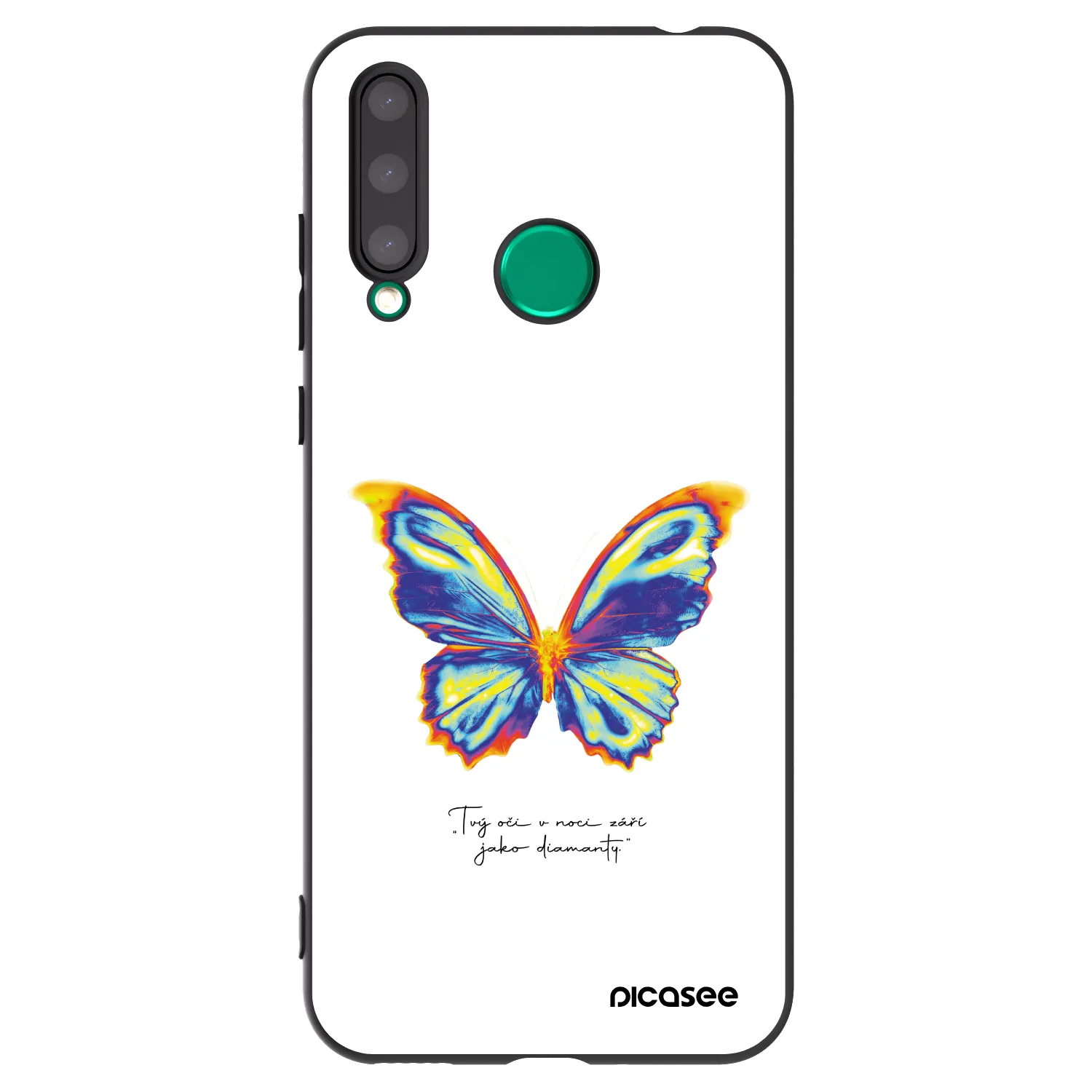 Picasee Honor 20 Lite Hülle - Schwarzes Silikon - Diamanty White