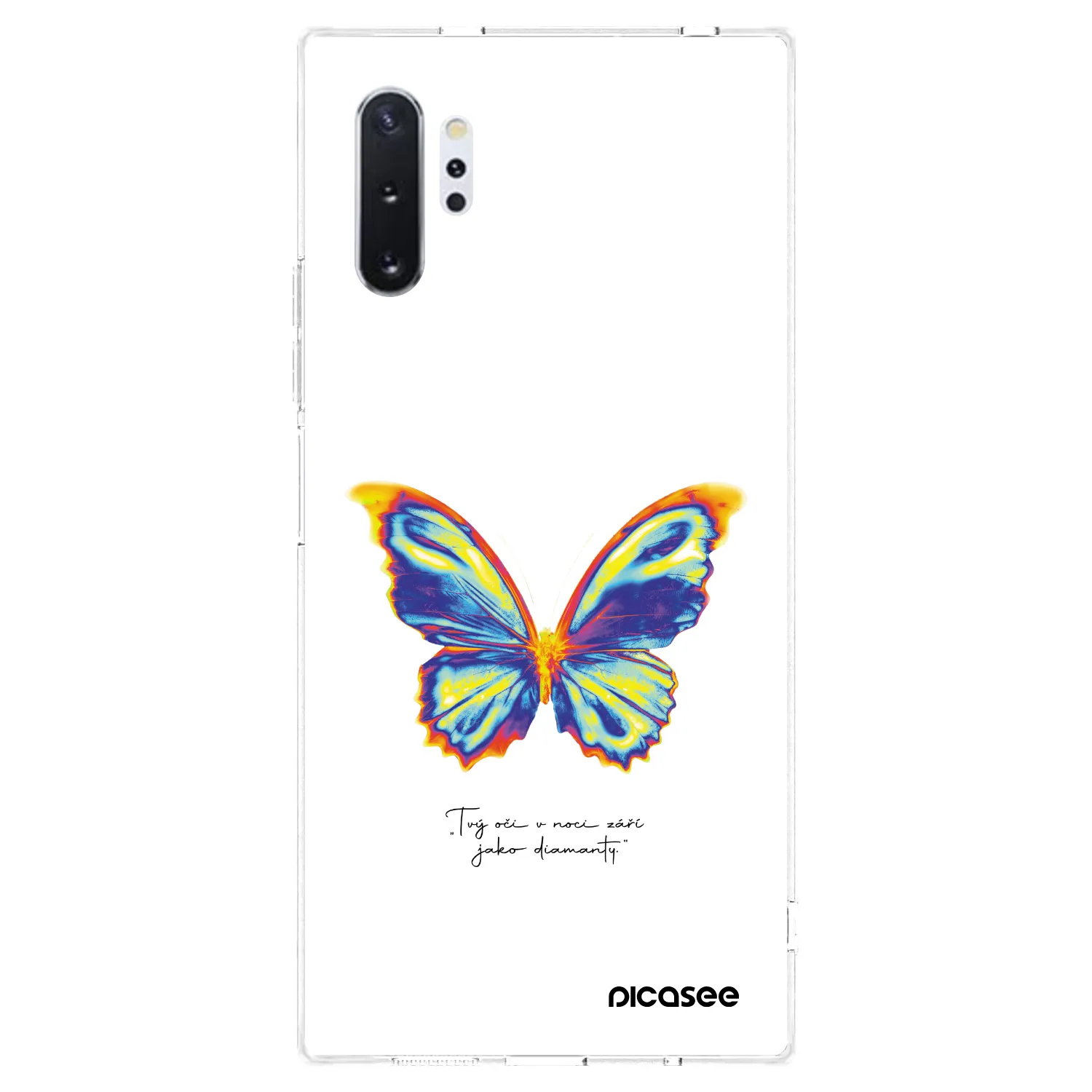 Picasee Samsung Galaxy Note 10+ N975F Hülle - Transparentes Silikon - Diamanty White