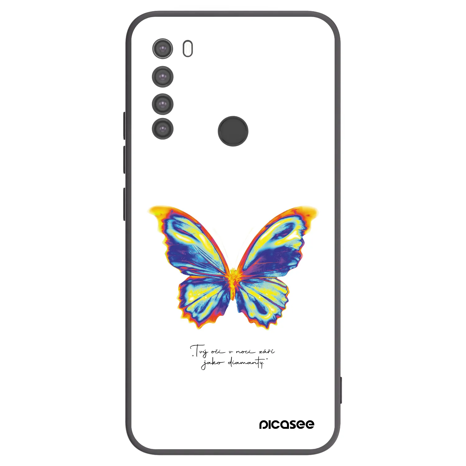 Picasee Xiaomi Redmi Note 8 Hülle - Schwarzes Silikon - Diamanty White