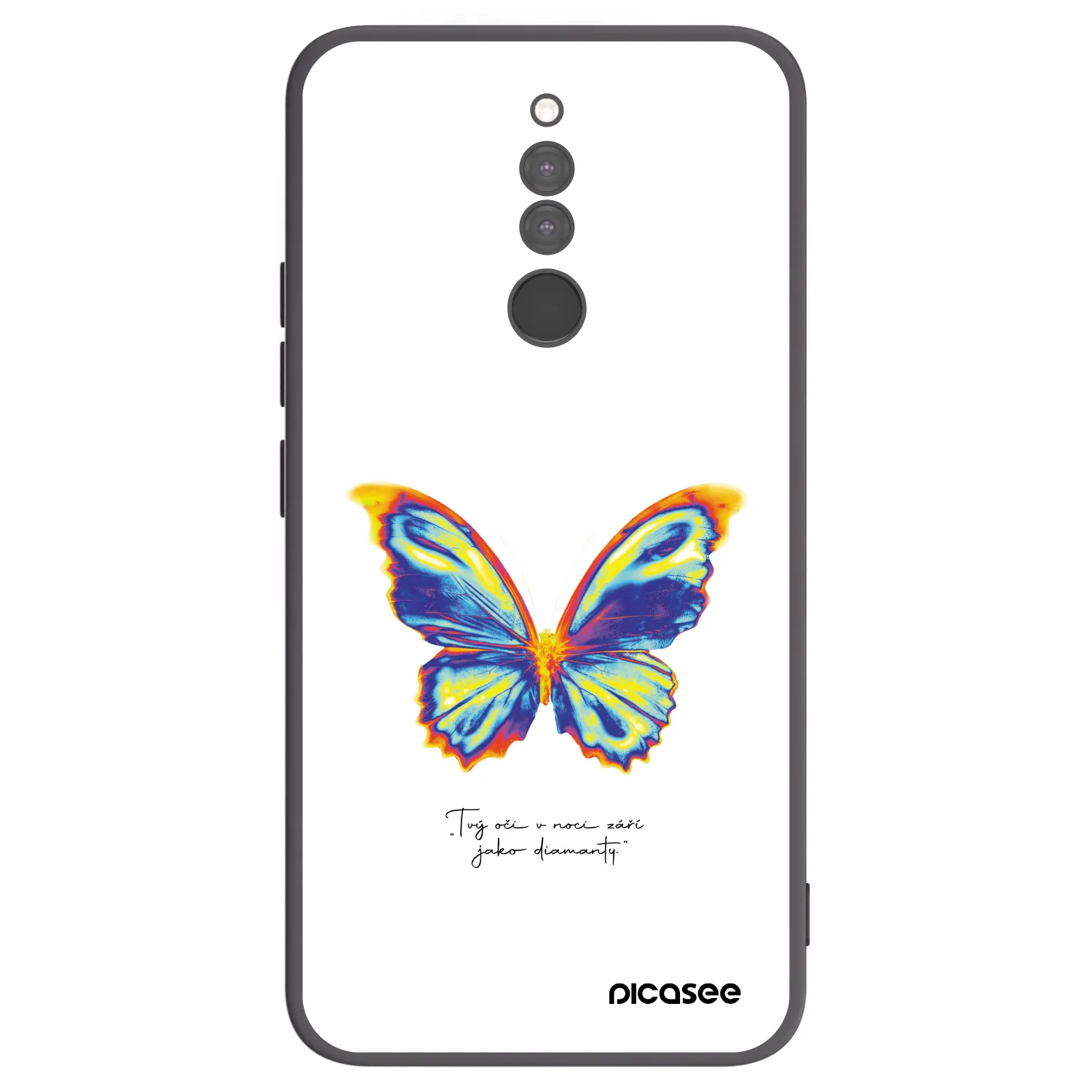 Picasee Xiaomi Redmi 8 Hülle - Schwarzes Silikon - Diamanty White