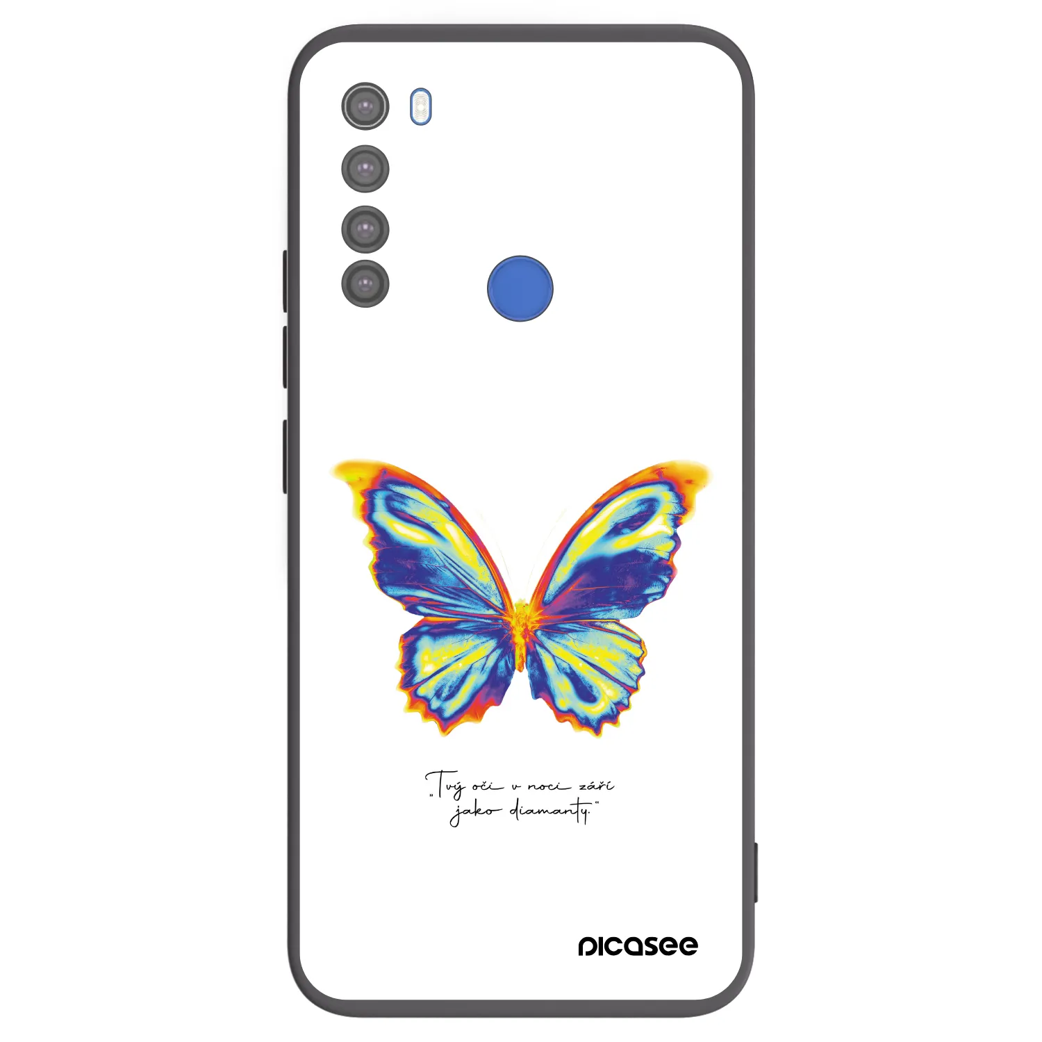 Picasee Xiaomi Redmi Note 8T Hülle - Schwarzes Silikon - Diamanty White