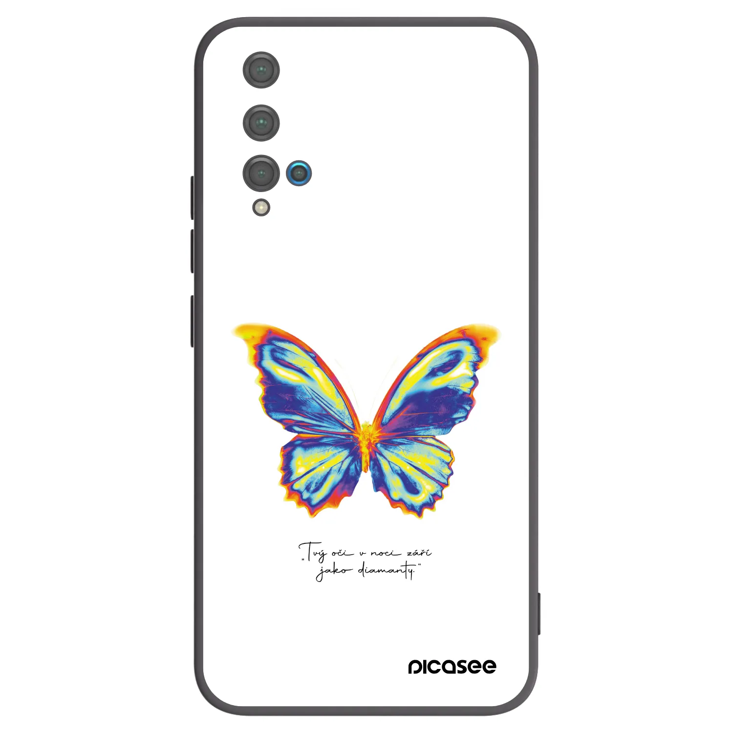 Picasee Huawei Nova 5T Hülle - Schwarzes Silikon - Diamanty White