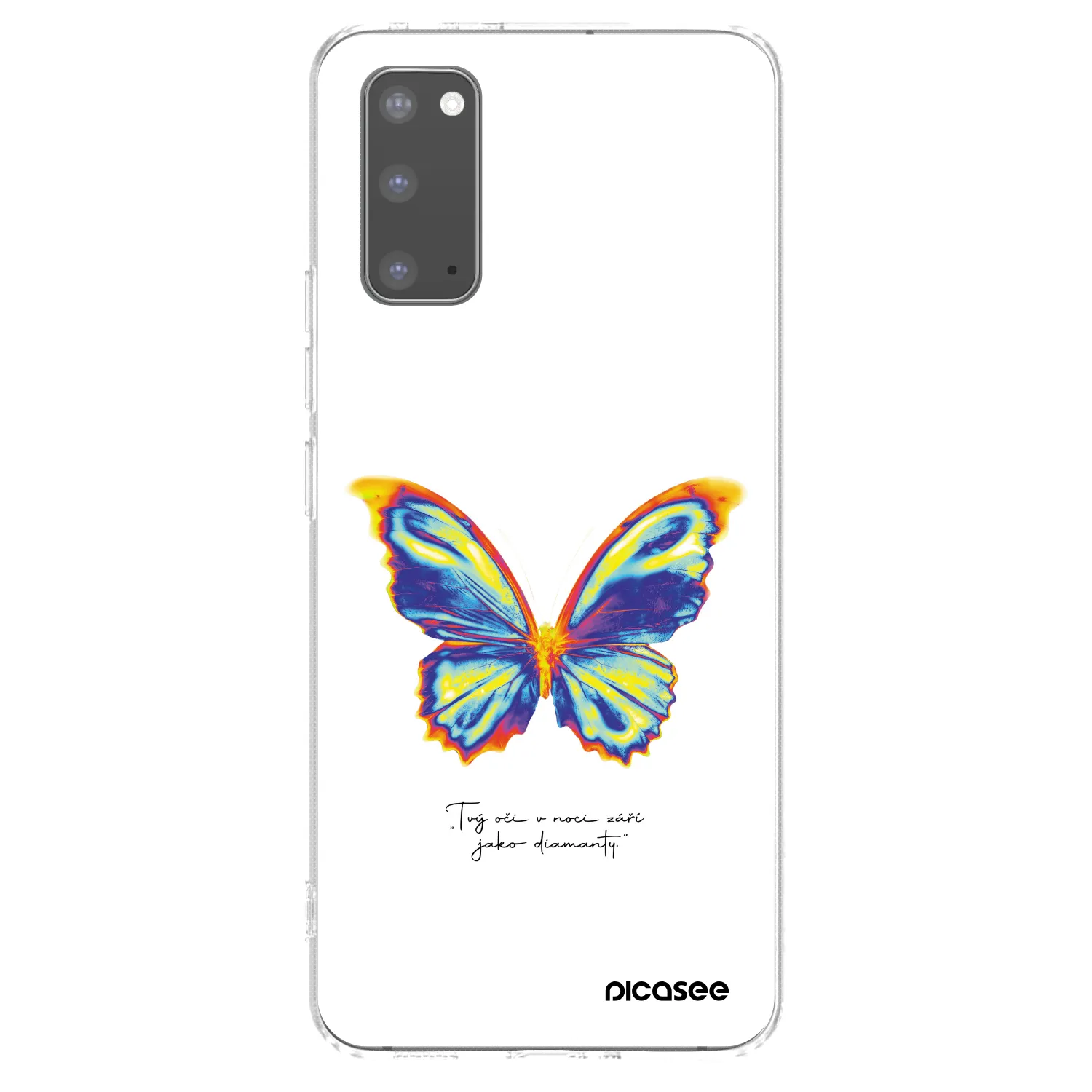 Picasee Samsung Galaxy S20 G980F Hülle - Transparentes Silikon - Diamanty White