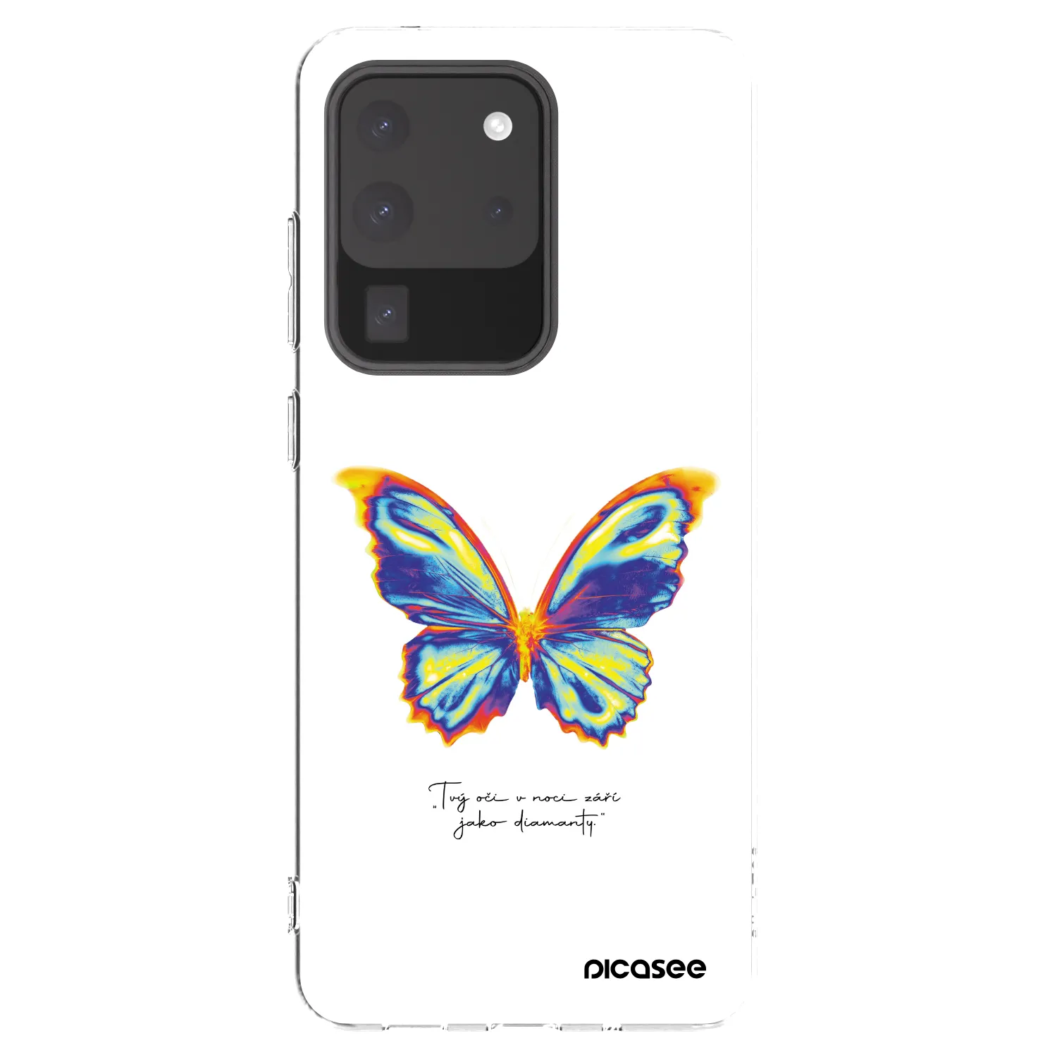 Picasee Samsung Galaxy S20 Ultra 5G G988F Hülle - Transparentes Silikon - Diamanty White