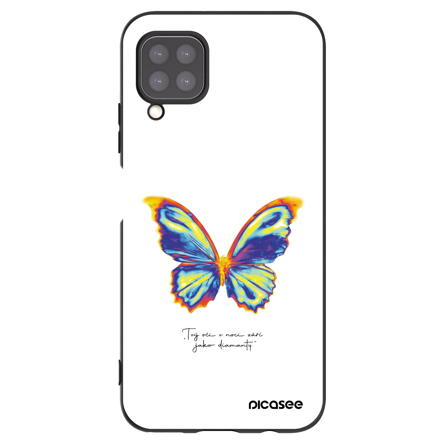 Picasee Huawei P40 Lite Hülle - Schwarzes Silikon - Diamanty White