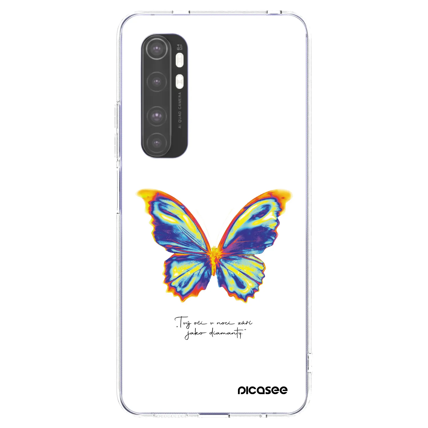 Picasee Xiaomi Mi Note 10 Lite Hülle - Transparentes Silikon - Diamanty White